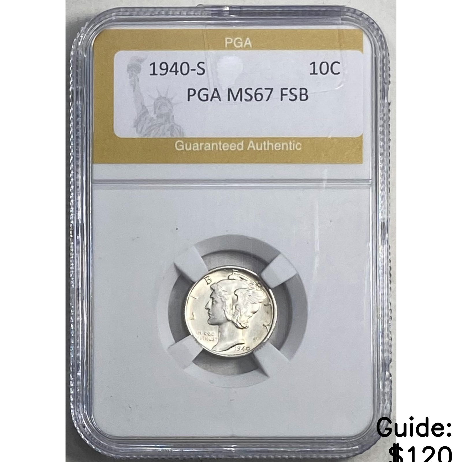 1940-S Mercury Dime PGA MS67 FSB (1 of 2)