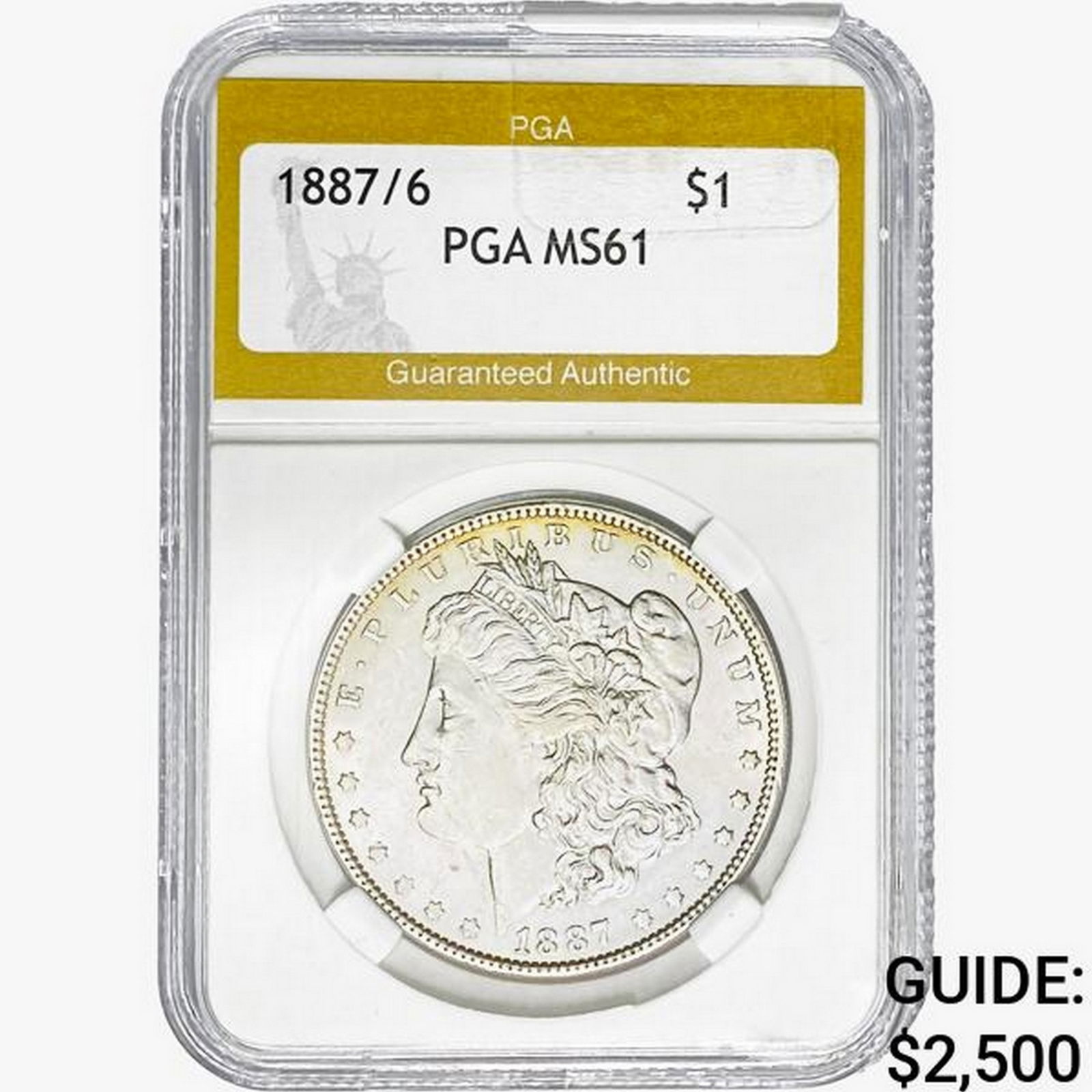 1887/6 Morgan Silver Dollar PGA MS61 (1 of 2)
