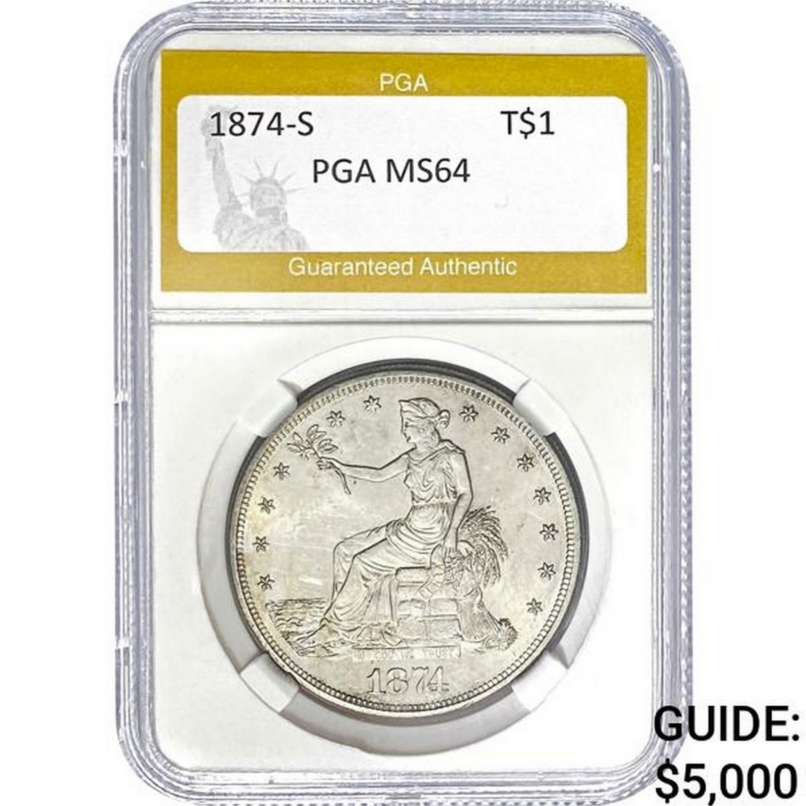 1874-S Trade Dollar PGA MS64 MS64 (1 of 2)