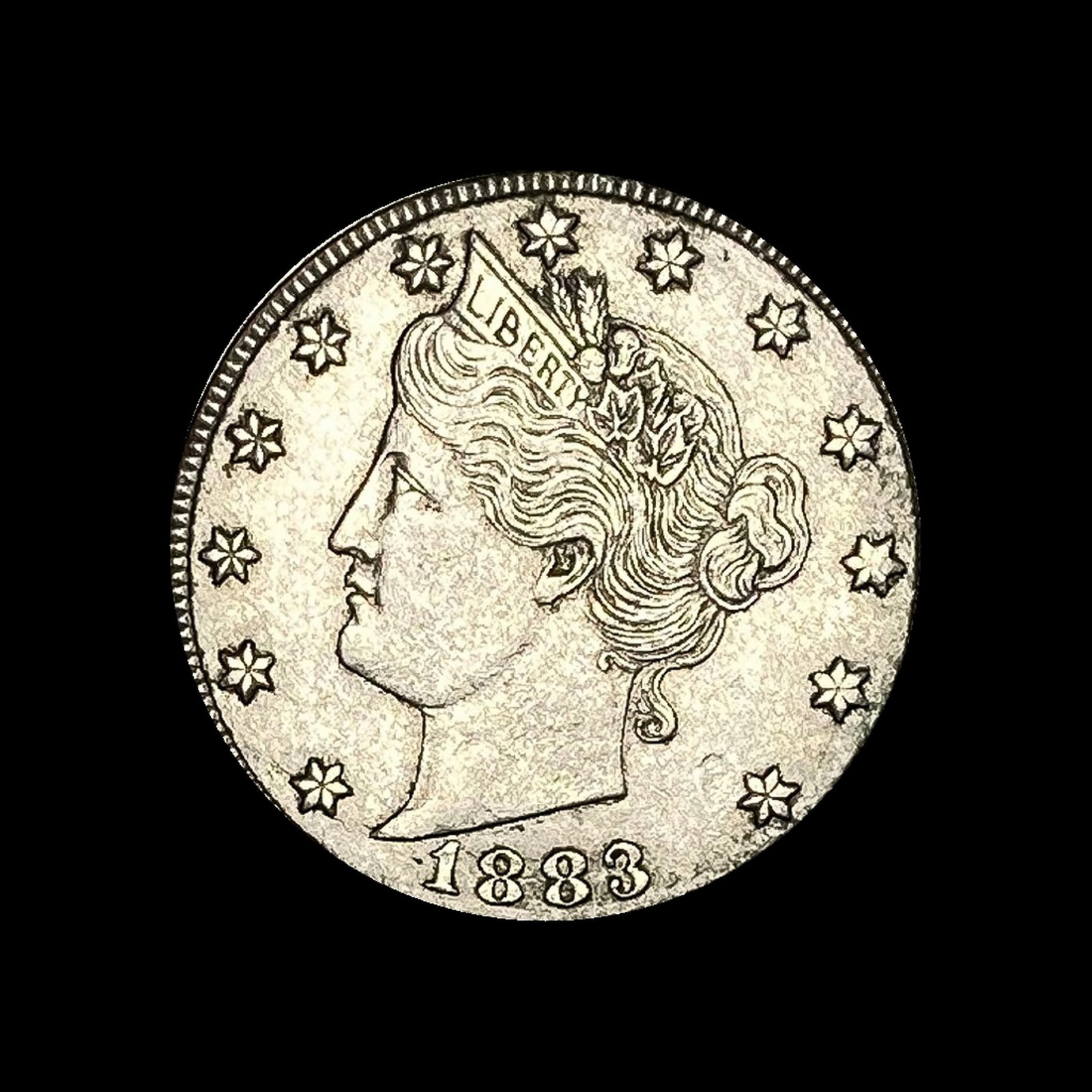 1883 No Cents Liberty Head Nickel CLOSE UNC: 1883 No Cents Liberty Head Nickel CLOSE UNC