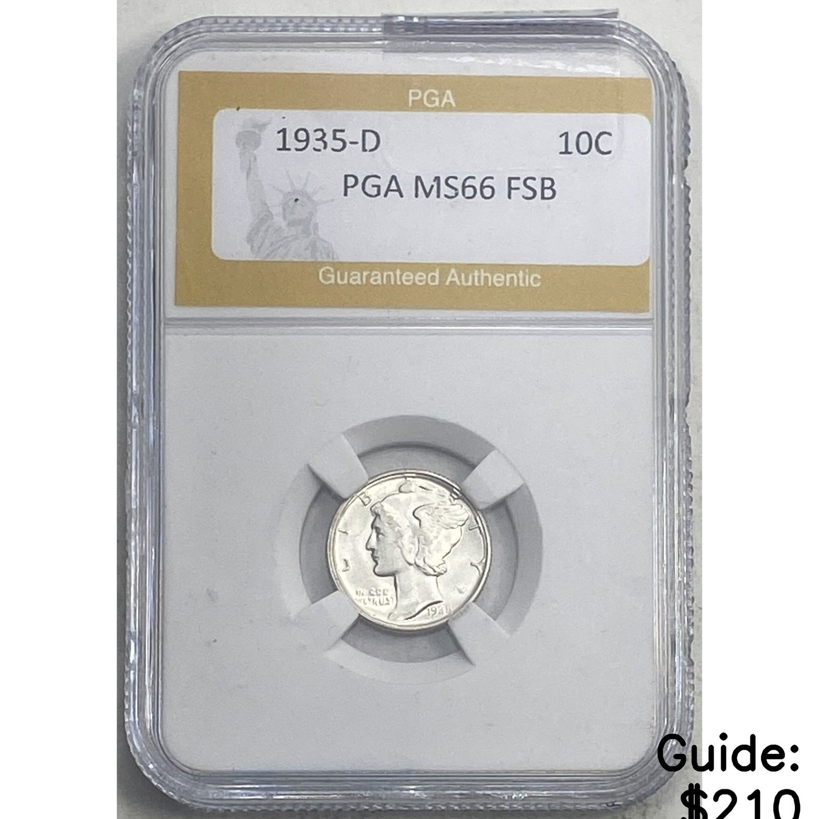 1935-D Mercury Dime PGA MS66 FSB (1 of 2)