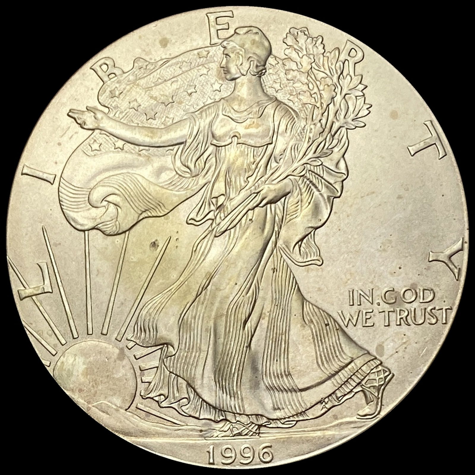 1996 1 oz Silver American Eagle $1 SUPERB GEM BU (1 of 2)