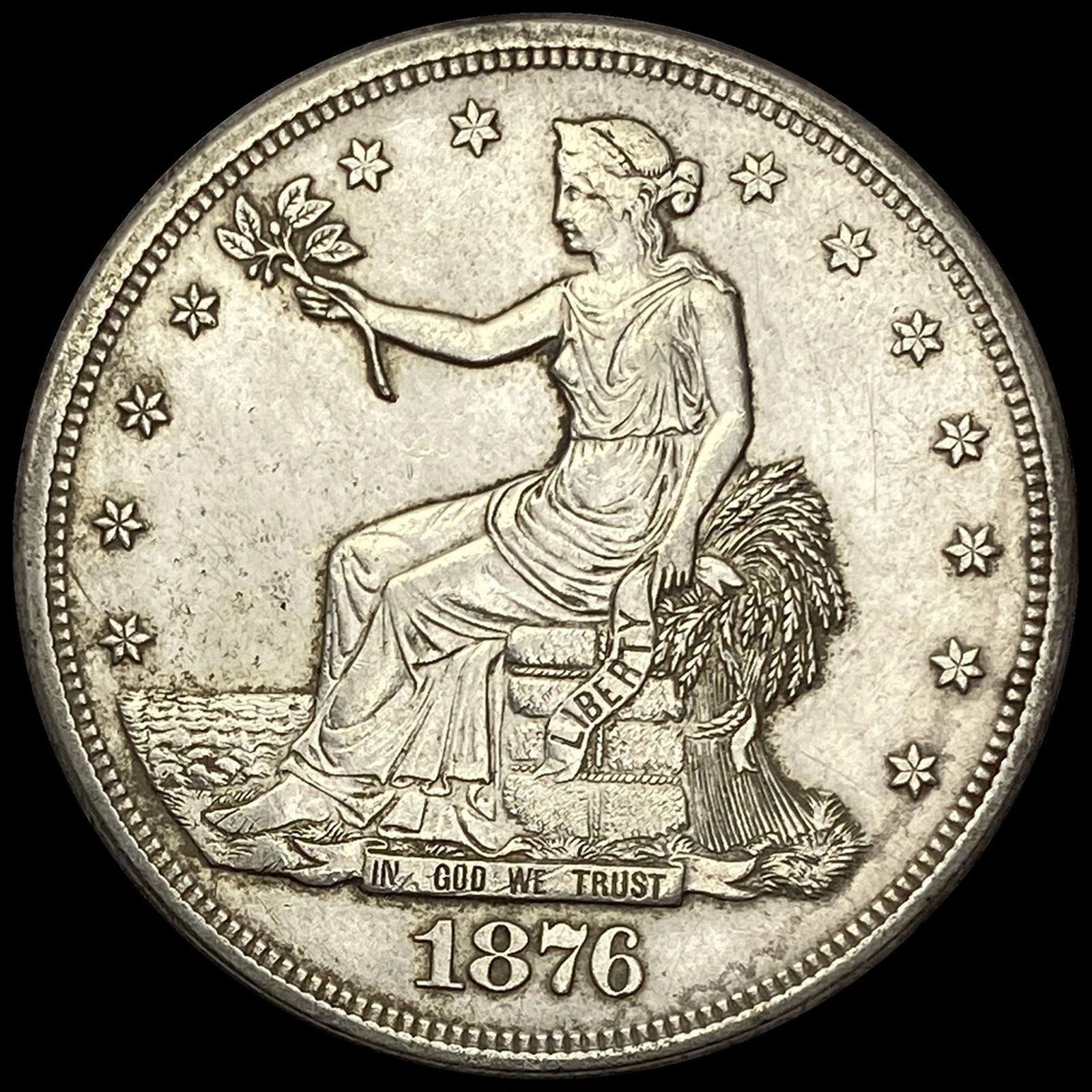 1876-S Silver Trade Dollar CLOSELY UNCIRCULATED (1 of 2)
