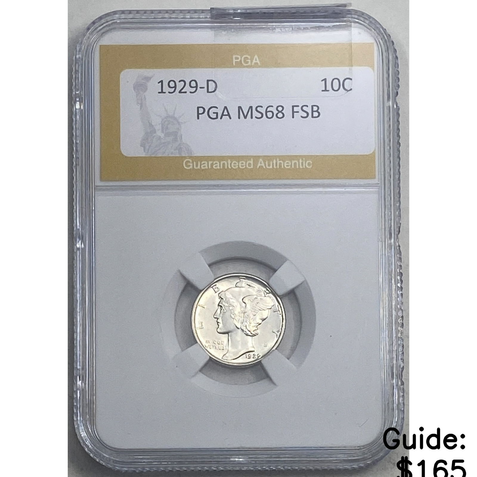 1929-D Mercury Dime PGA MS68 FSB (1 of 2)