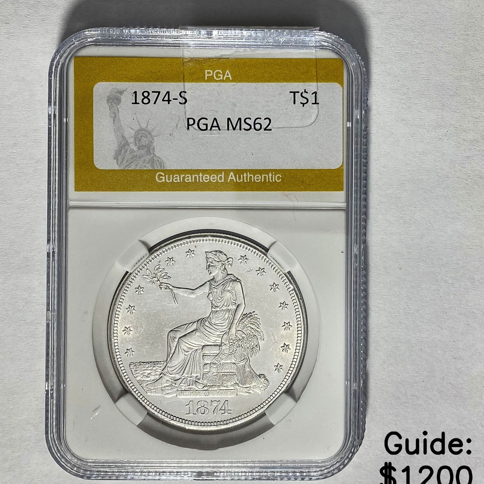 1874-S Trade Dollar PGA MS62 (1 of 2)