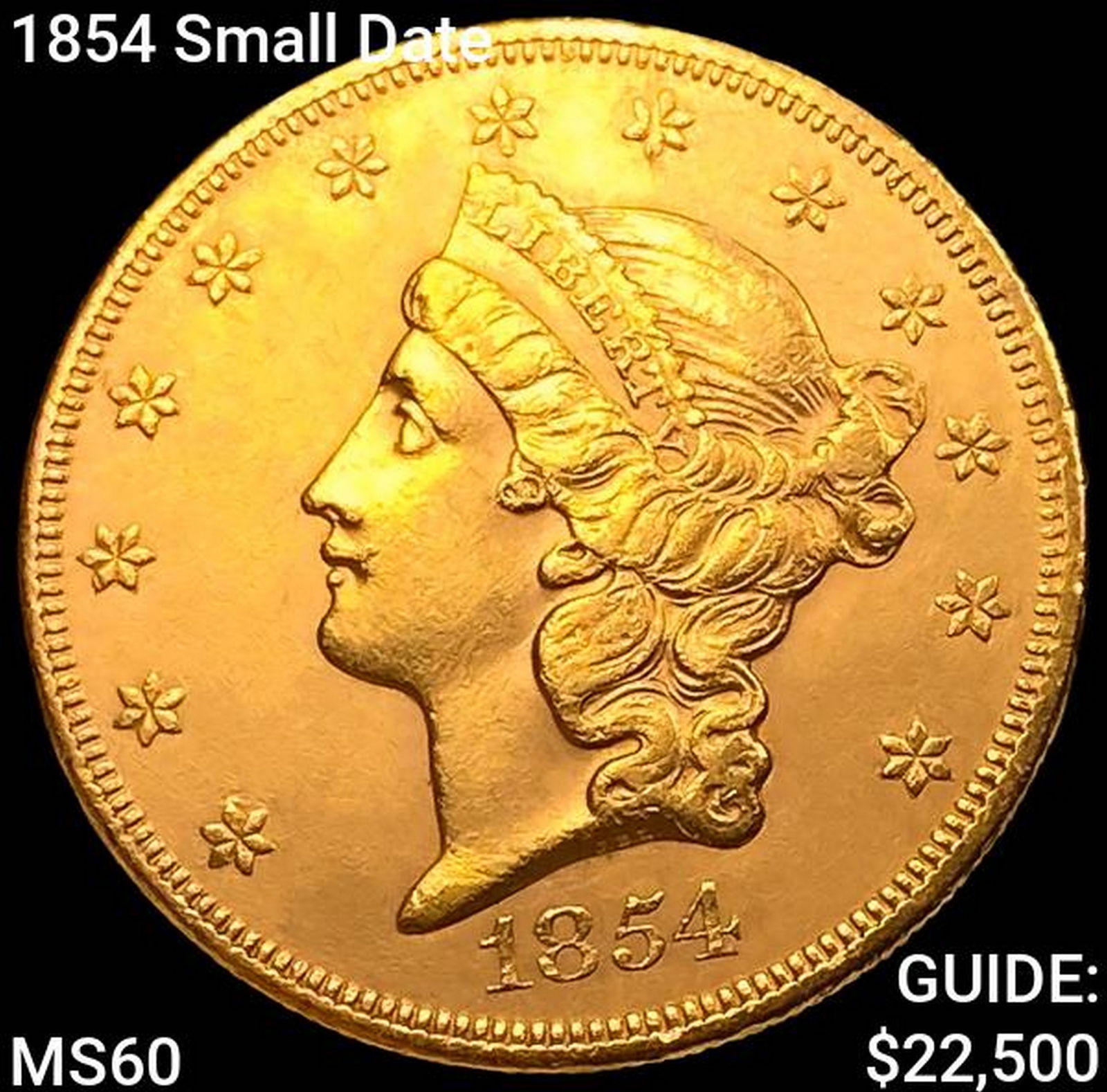 1854 Small Date $20 Gold Double Eagle UNCIRCULATED (1 of 2)