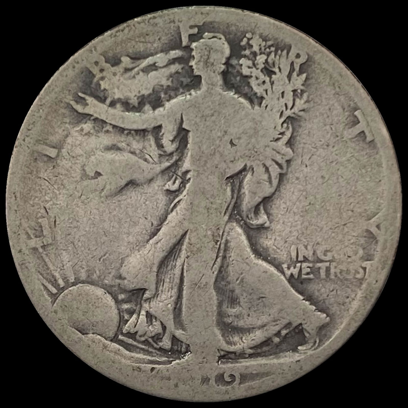Walking Liberty Half Dollar 1916-S NICELY CIRCULATED (1 of 2)