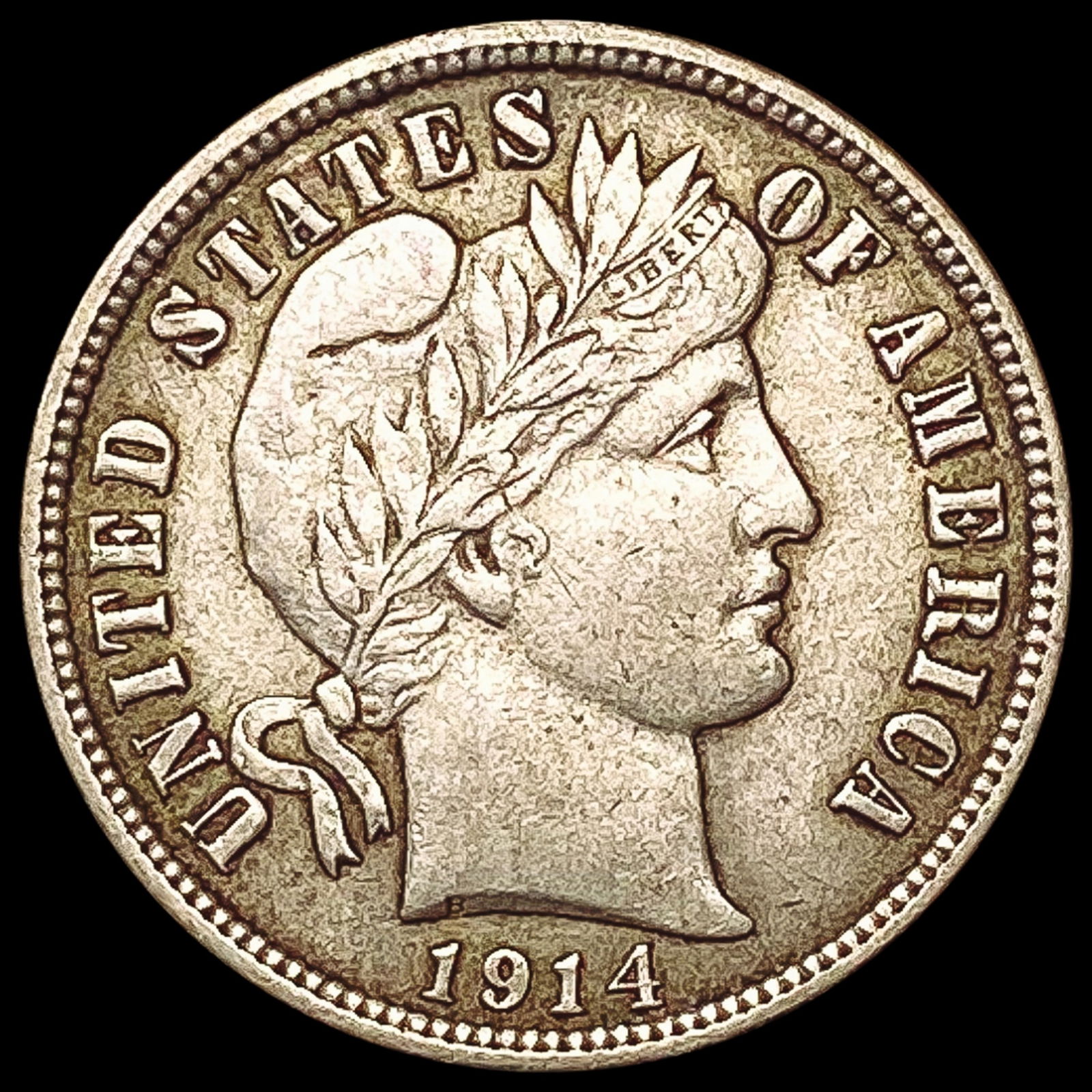 1914 Barber Dime CLOSELY UNCIRCULATED (1 of 2)