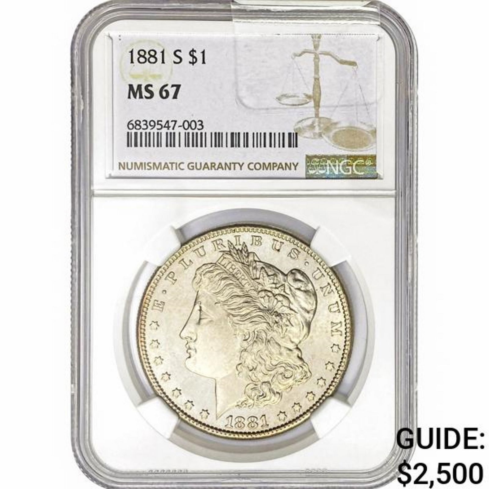 1881-S Morgan Silver Dollar NGC MS67 (1 of 2)