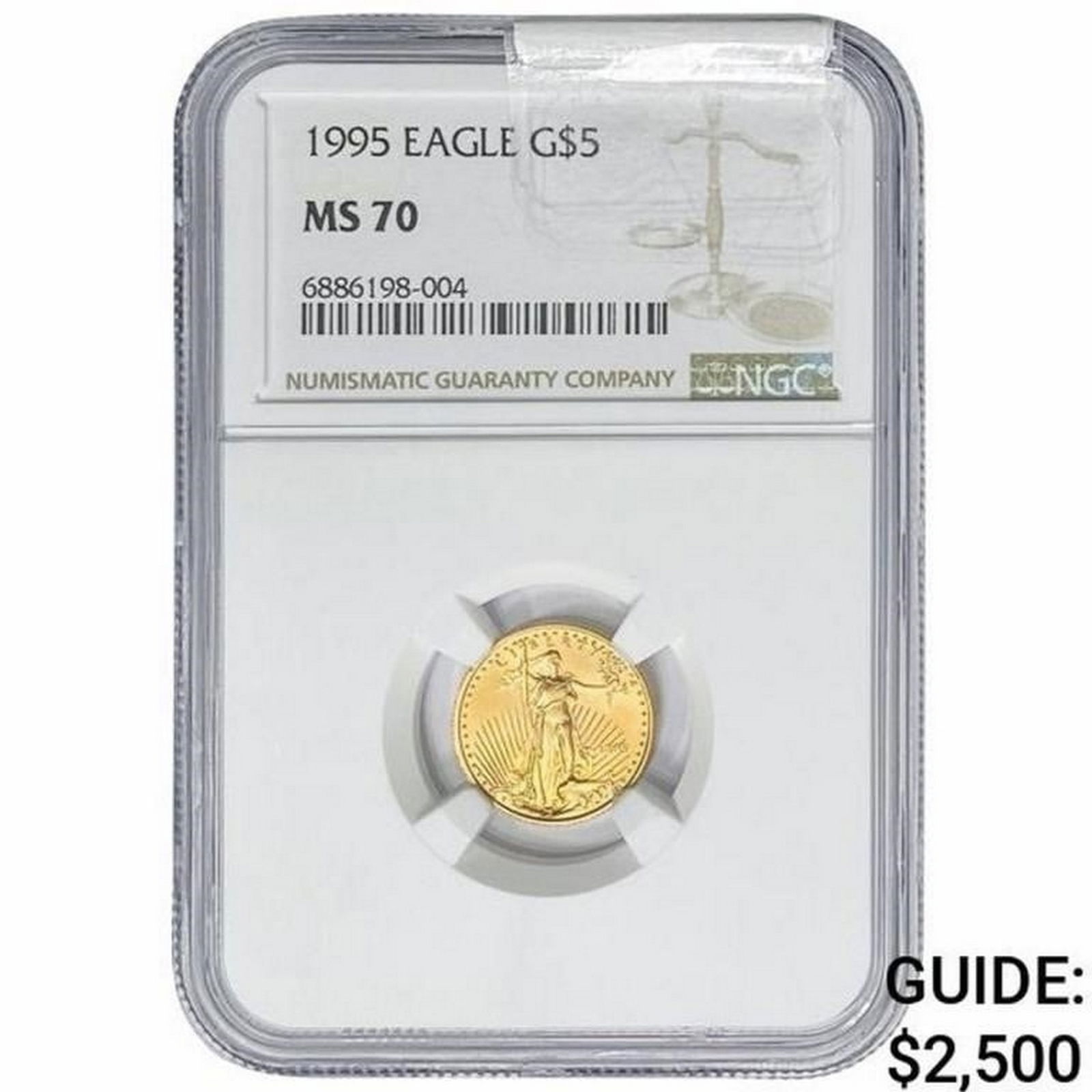 1955 1/10oz $5 Gold Eagle NGC MS70 (1 of 2)