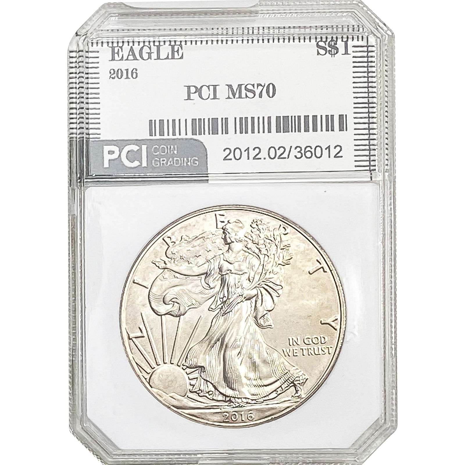2016 Silver Eagle PCI MS70 (1 of 2)