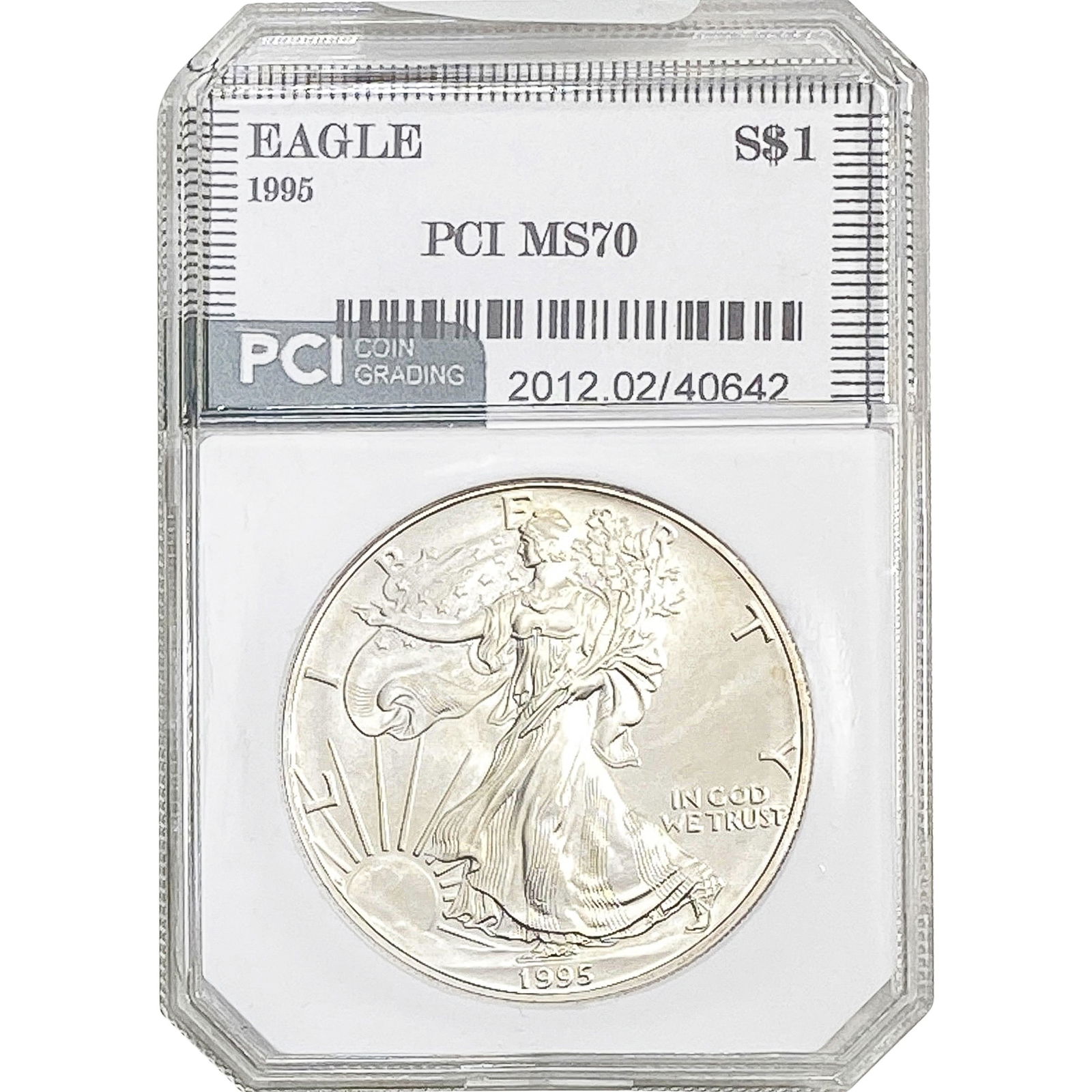 1995 Silver Eagle PCI MS70 (1 of 2)
