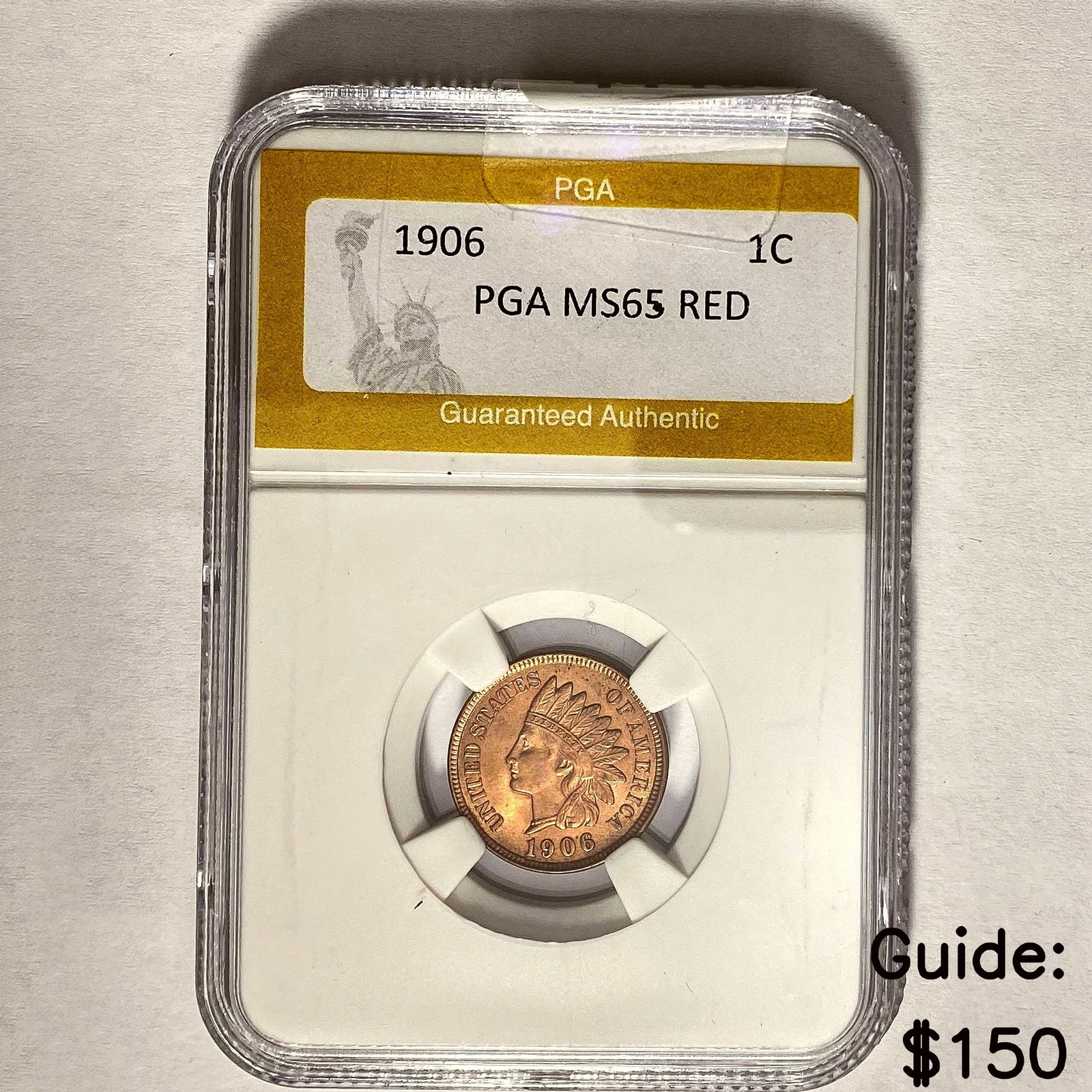 1906 1C Indian Head PGA MS65 RED (1 of 2)