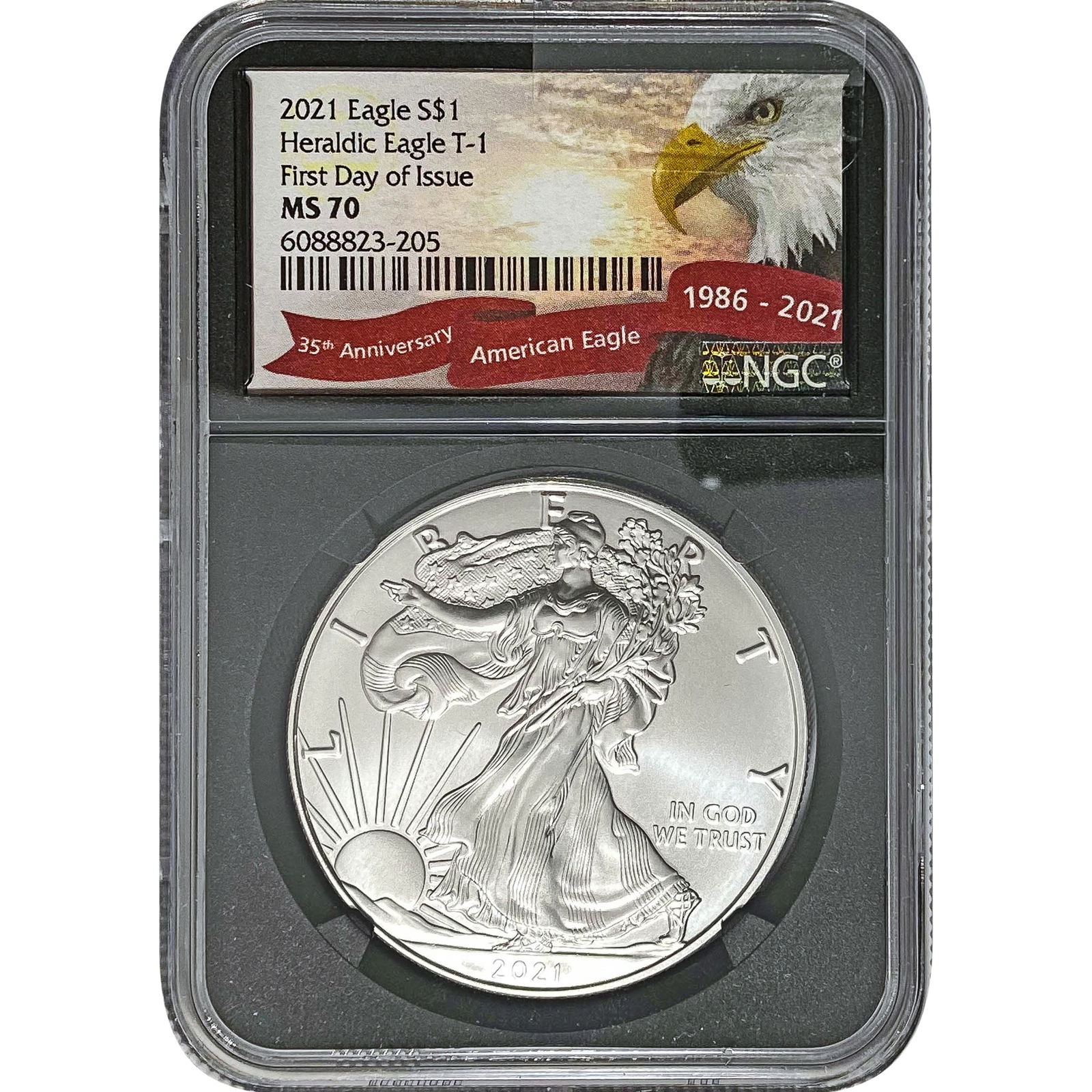 2021 American Eagle $1 NGC MS70 (1 of 2)