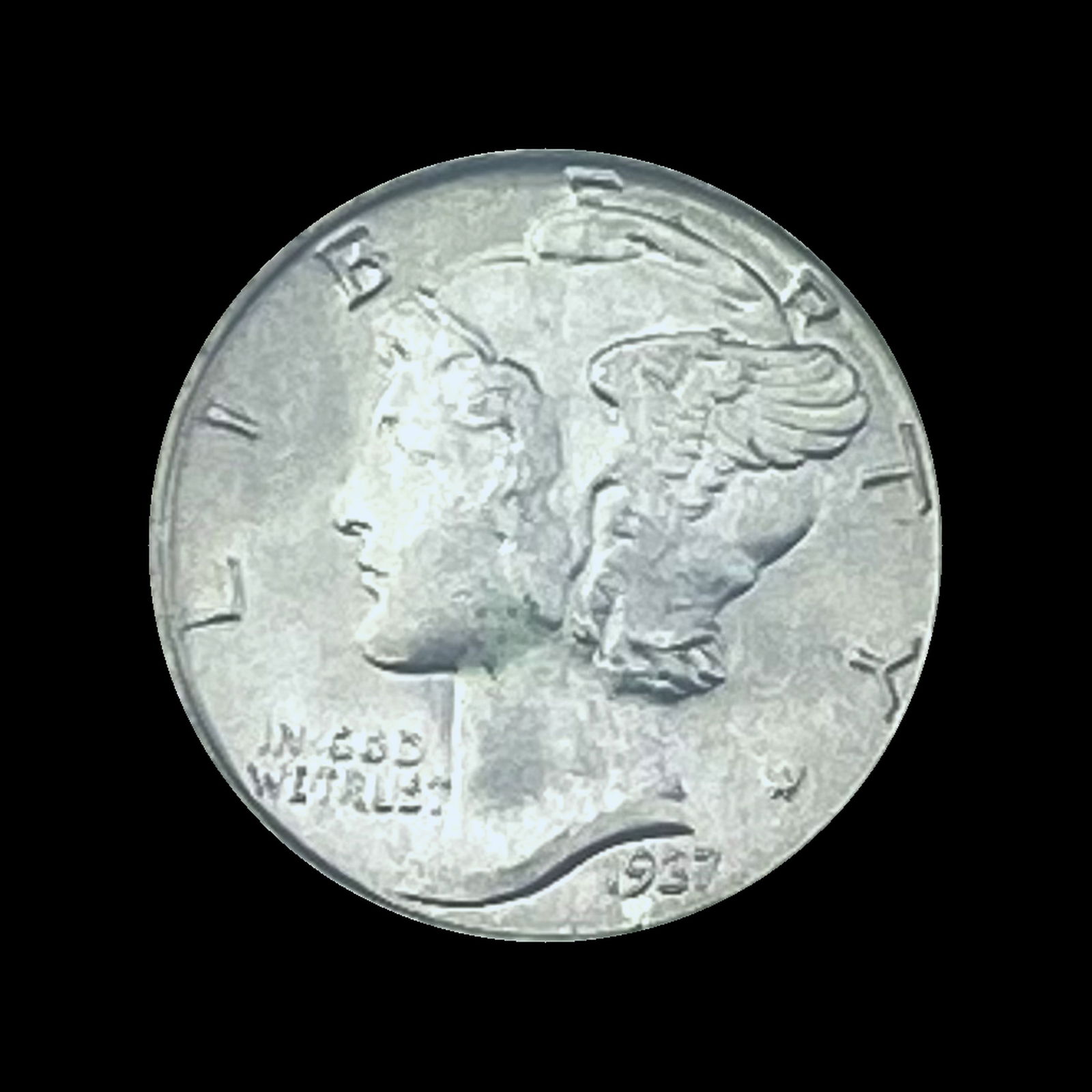 1937-S Silver Mercury Dime CHOICE BU (1 of 2)
