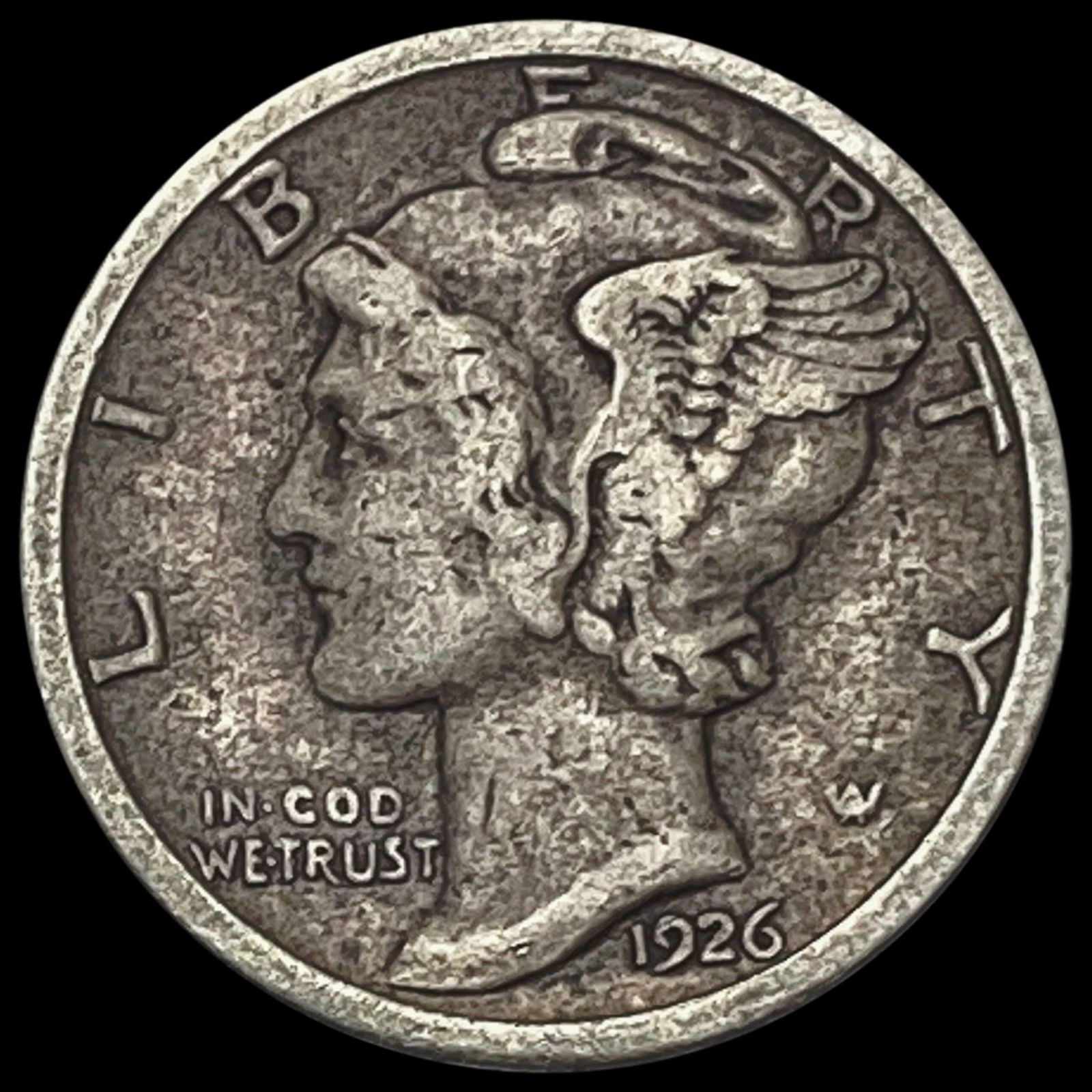 1926-S Mercury Dime LIGHTLY CIRCULATED LIGHTLY CIRCULATED (1 of 2)