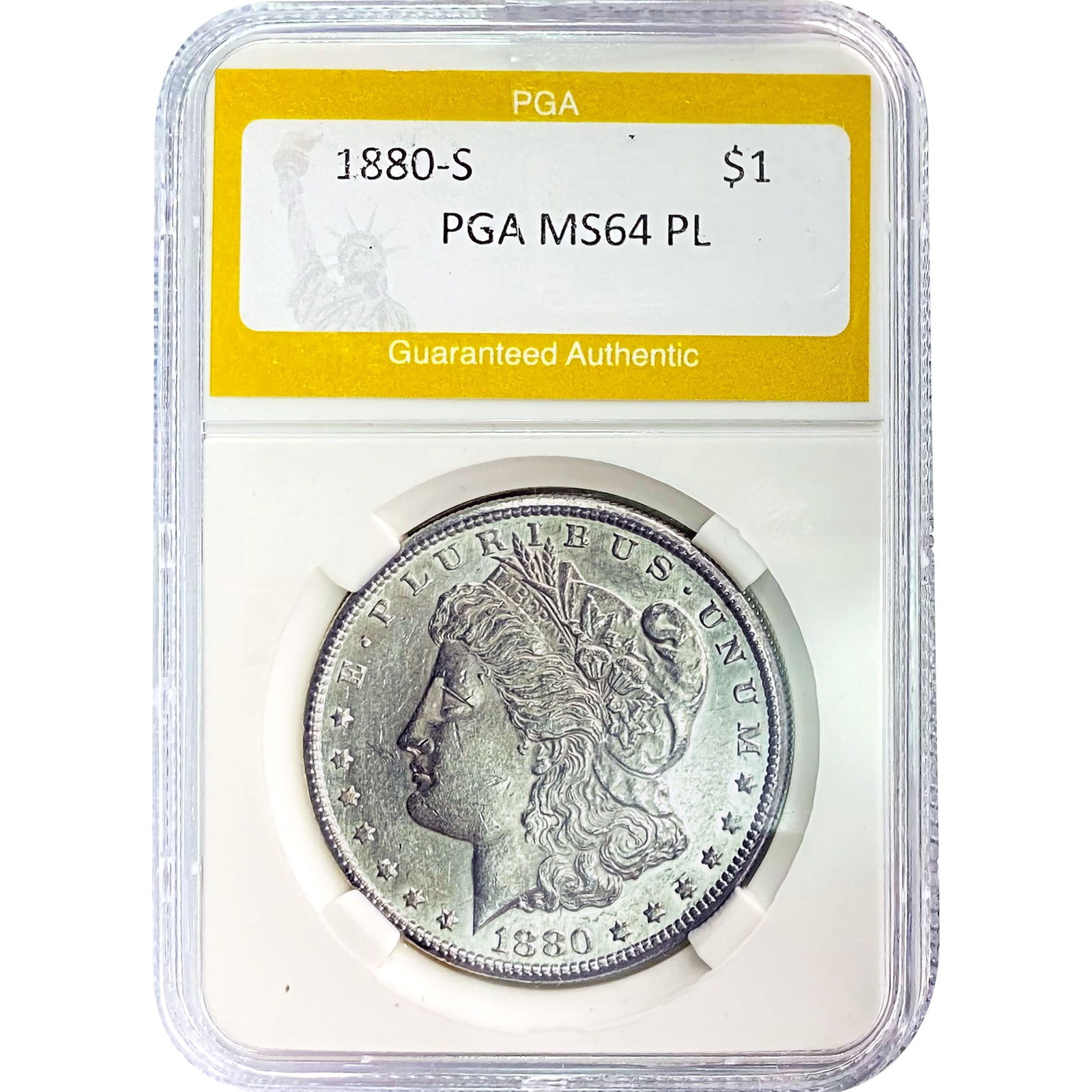 1880-S Morgan Silver Dollar PGA MS64 PL (1 of 2)