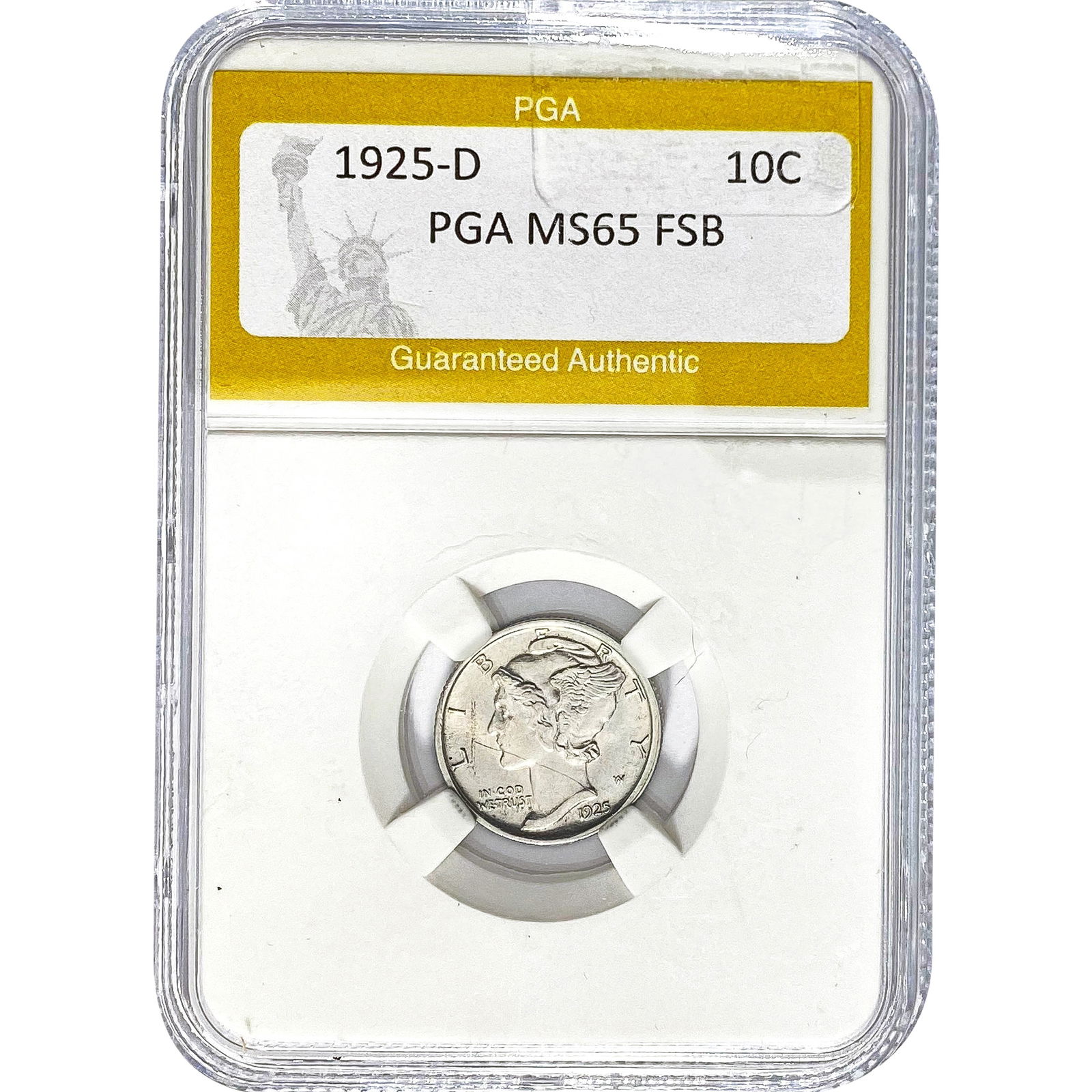 1925-D Mercury Dime PGA MS65 FSB (1 of 2)