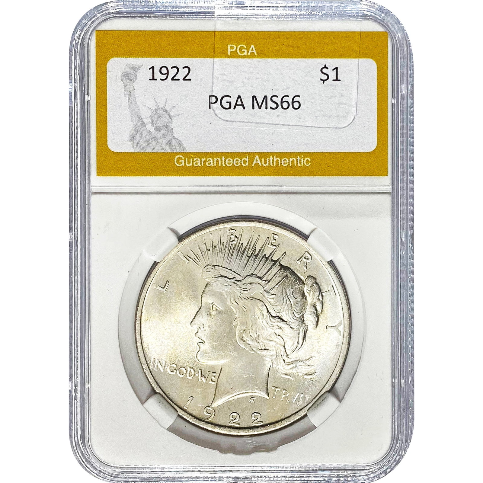 1922 Peace Dollar PGA MS66: 1922 Peace Dollar PGA MS66