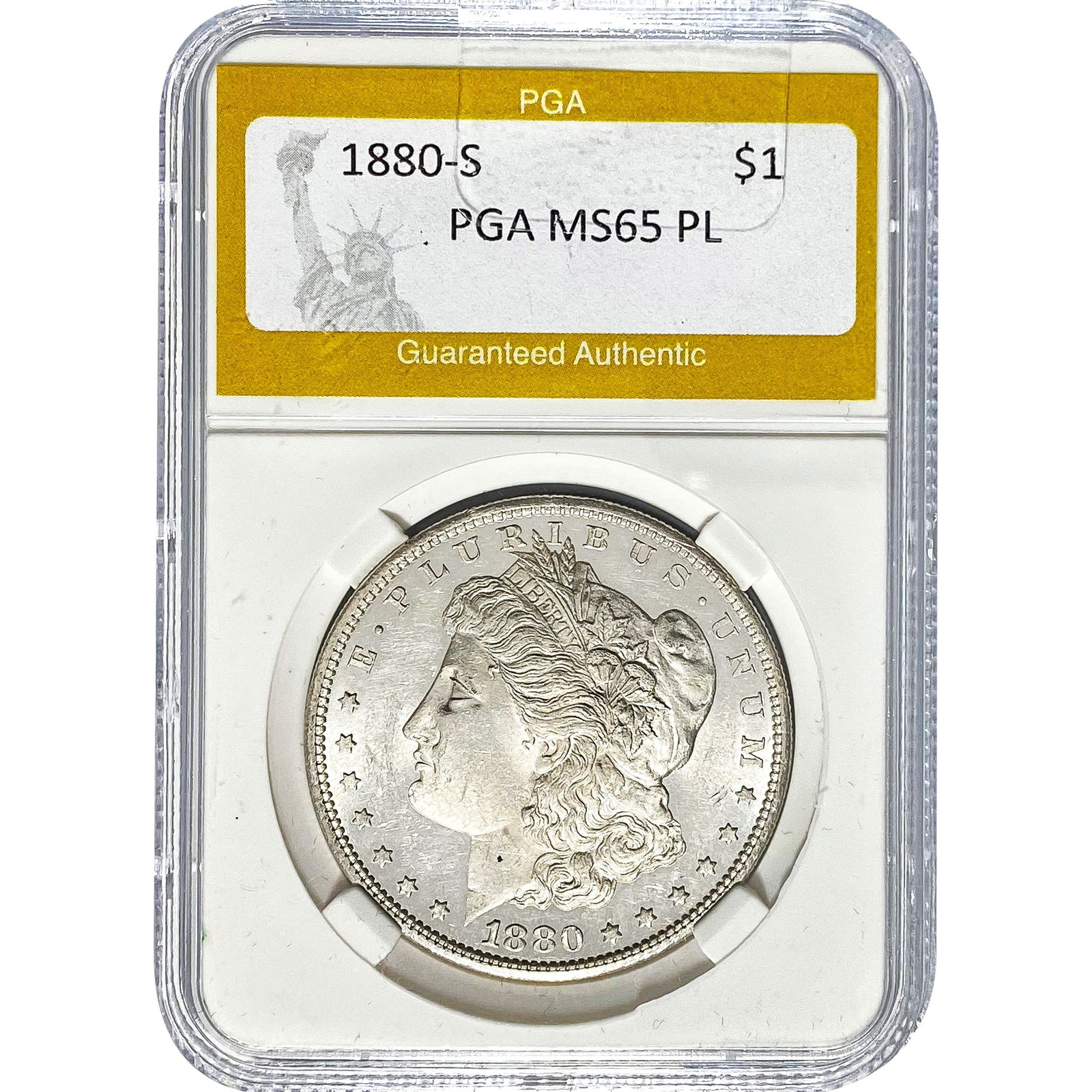 1880-S Morgan Dollar PGA MS65 PL (1 of 2)