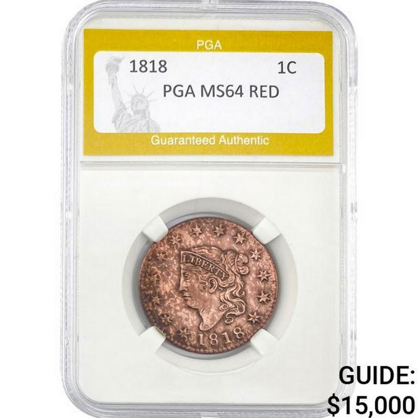 1818 Large Cent PGA RED MS64 (1 of 2)
