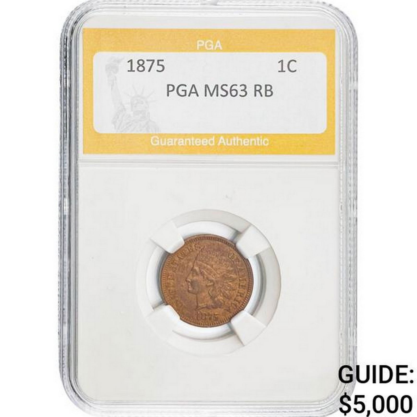 1875 Indian Head Cent PGA RB MS63 (1 of 2)