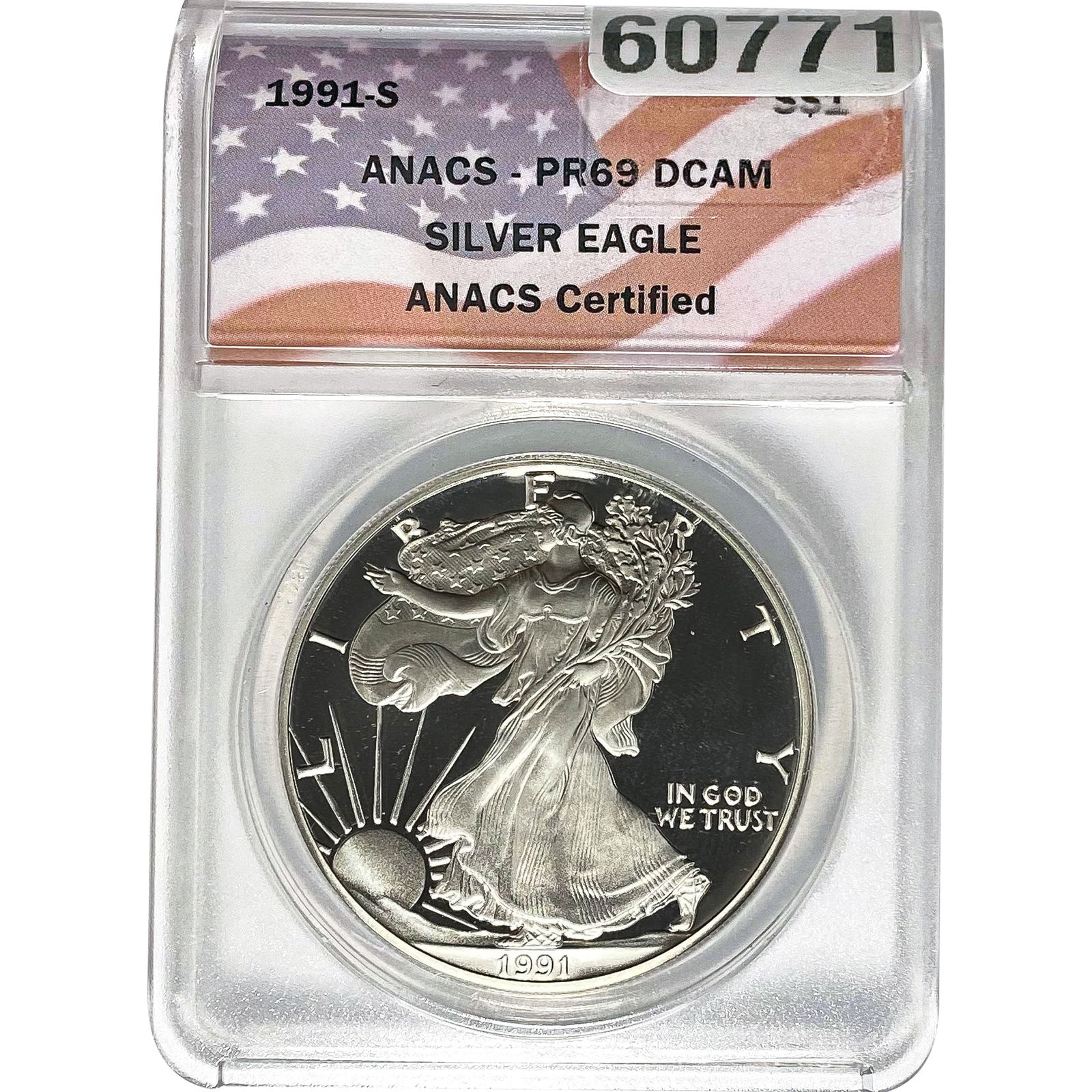 1991-S Silver Eagle ANACS PR69 DCAM (1 of 2)
