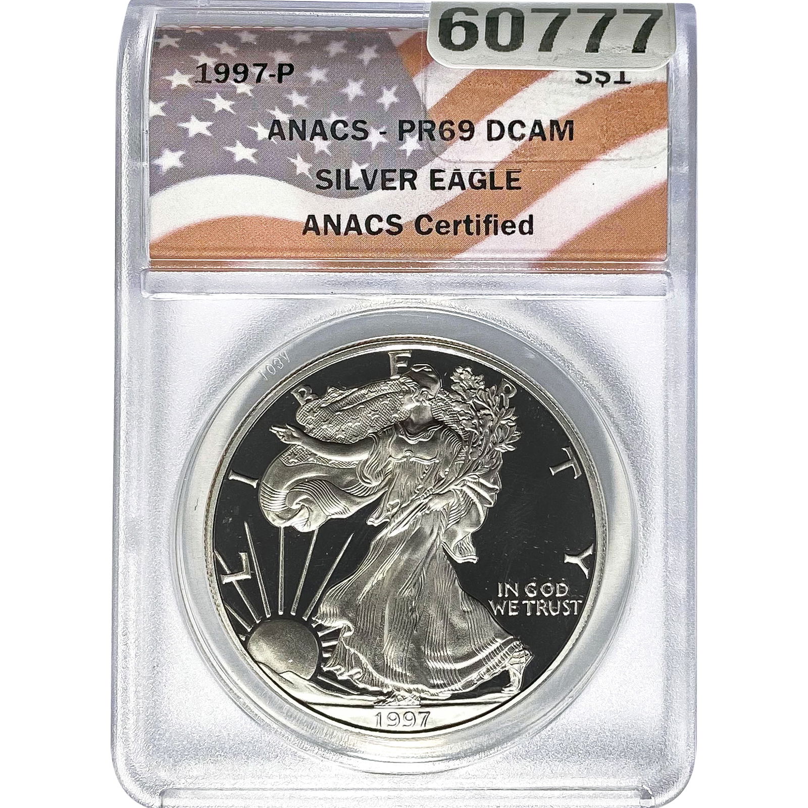 1997-P Silver Eagle ANACS PR69 DCAM (1 of 2)