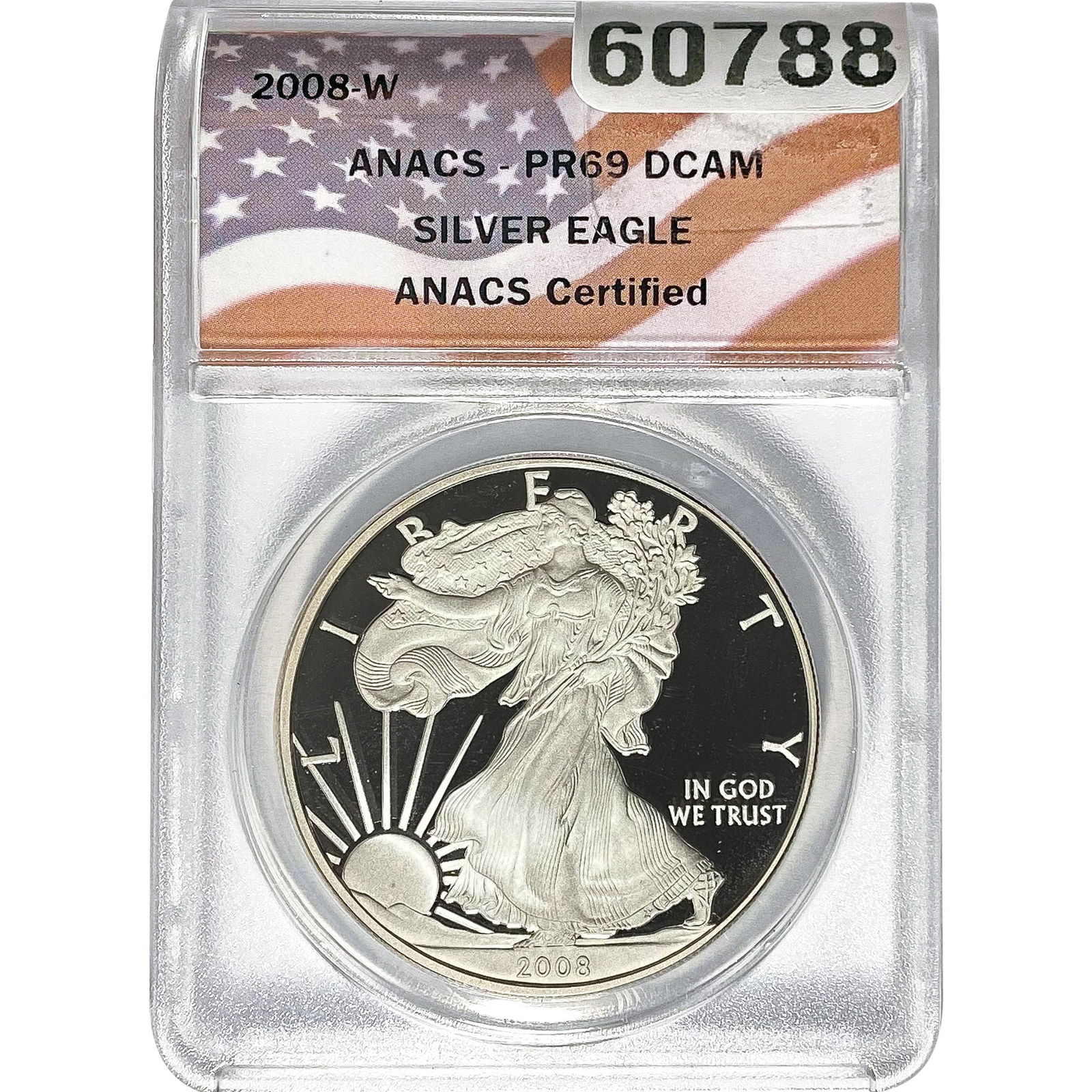 2008-W Silver Eagle ANACS PR69 DCAM (1 of 2)