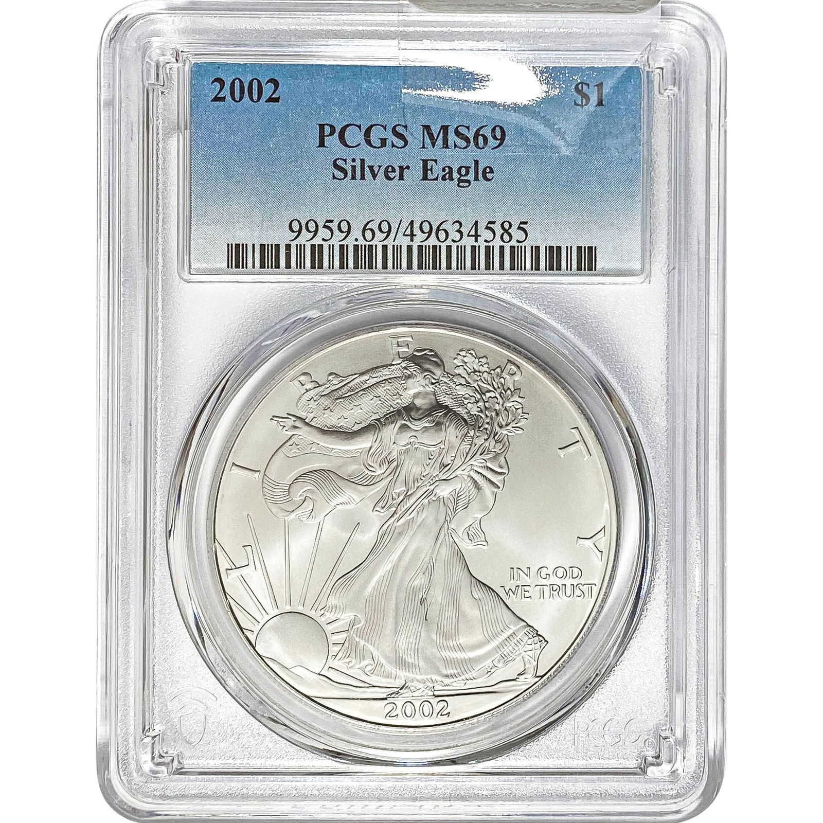2002 $1 Silver Eagle PCGS MS69 (1 of 2)