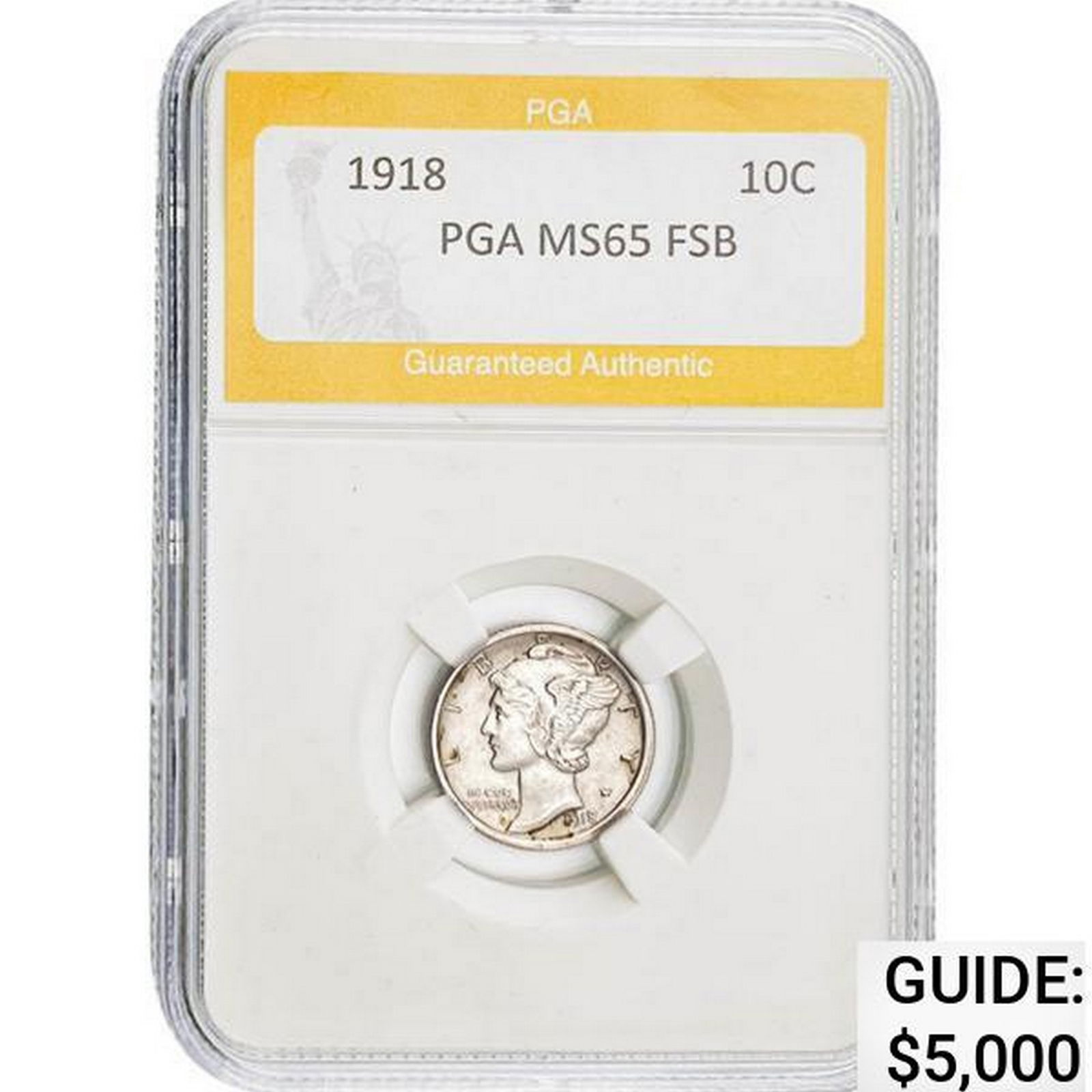 1918 Mercury Dime PGA FSB MS65 (1 of 2)
