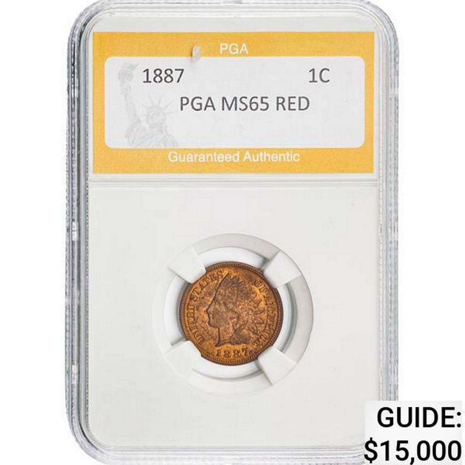 1887 Indian Head Cent PGA MS65 RED MS65 (1 of 2)
