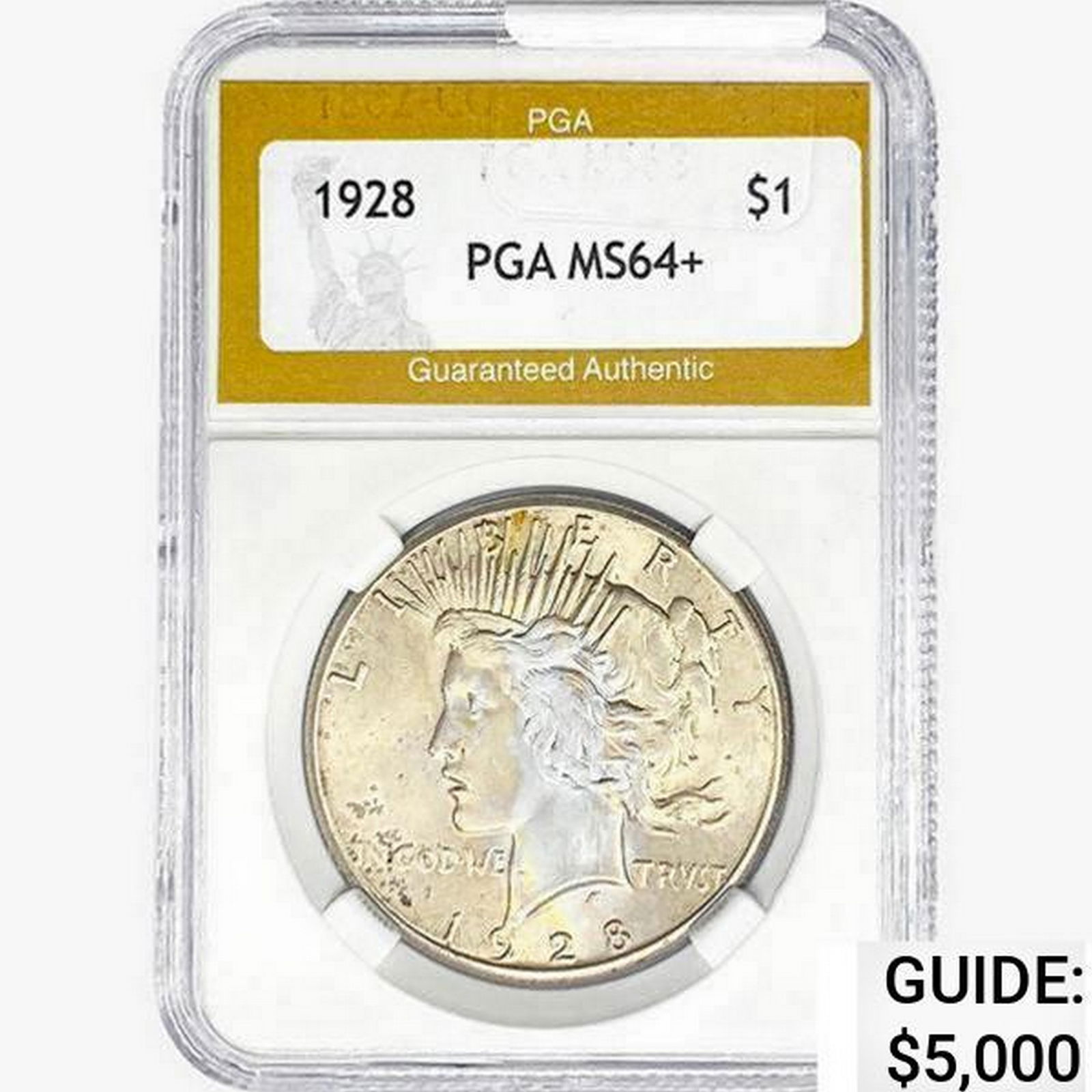 1928 Silver Peace Dollar PGA MS64+ (1 of 2)