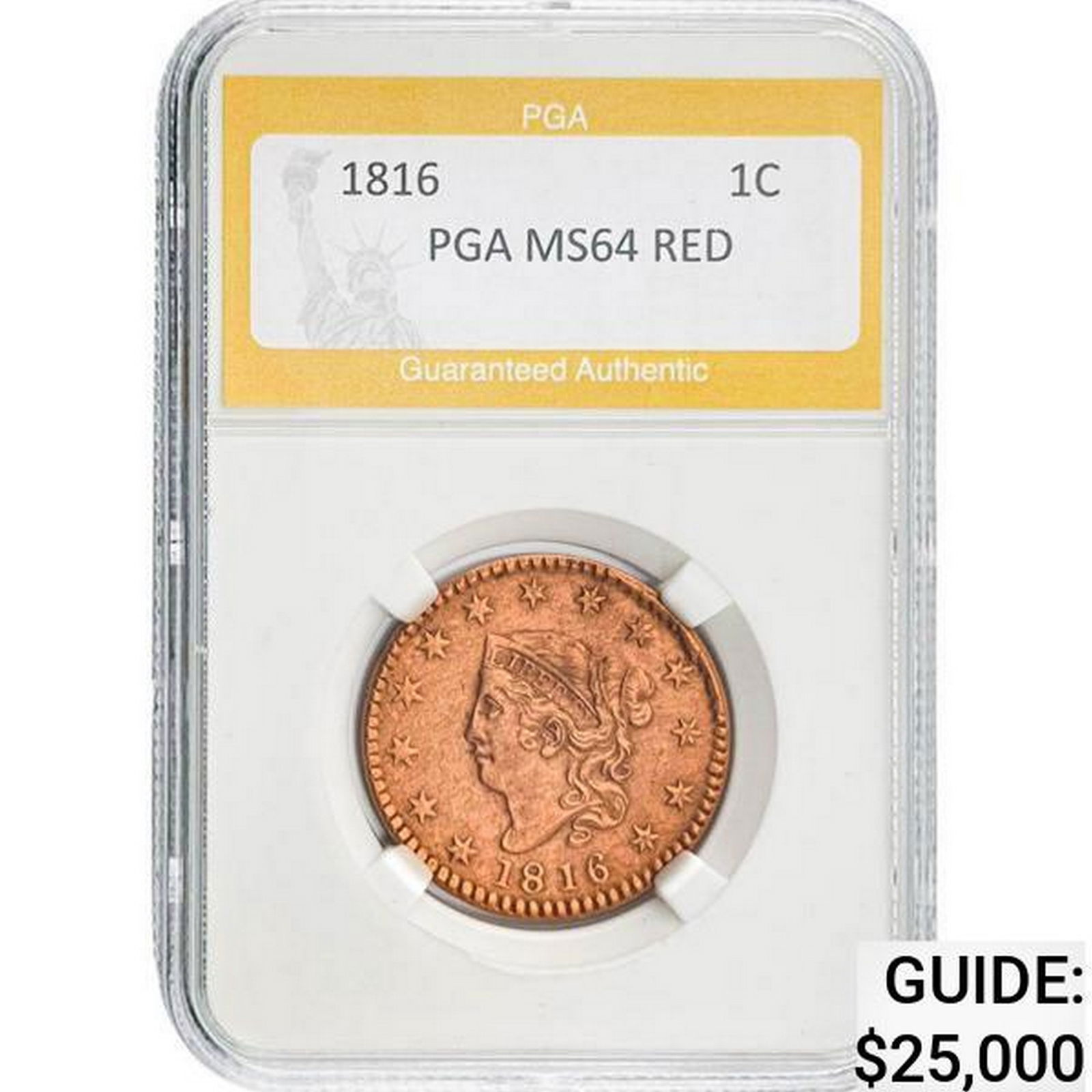 1816 Large Cent PGA MS64 RED MS64 (1 of 2)