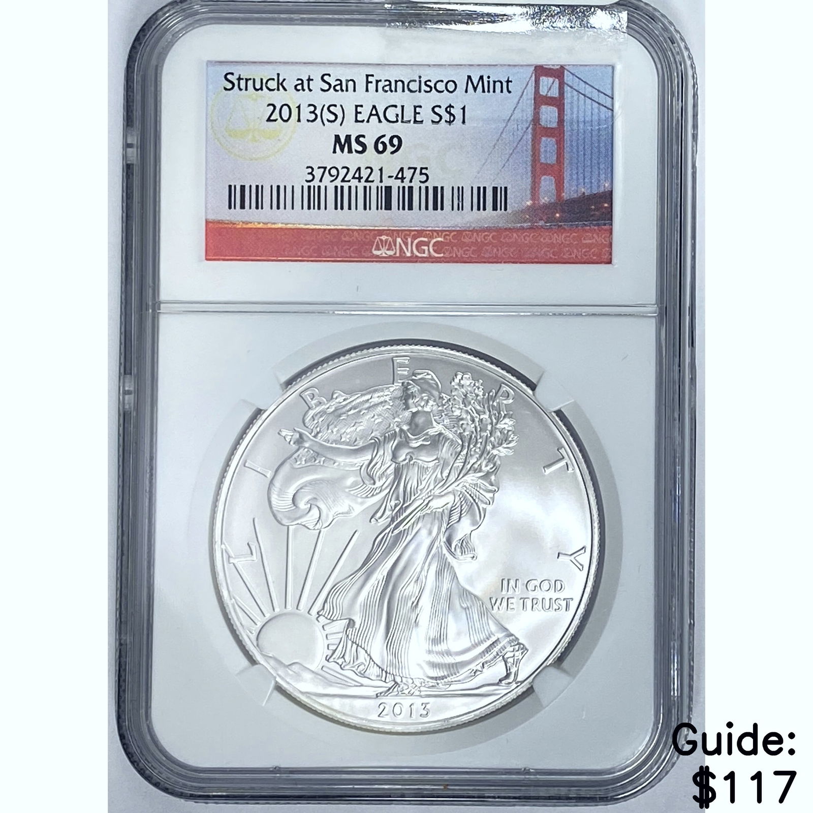 2013 (S) Silver Eagle NGC MS69 (1 of 2)