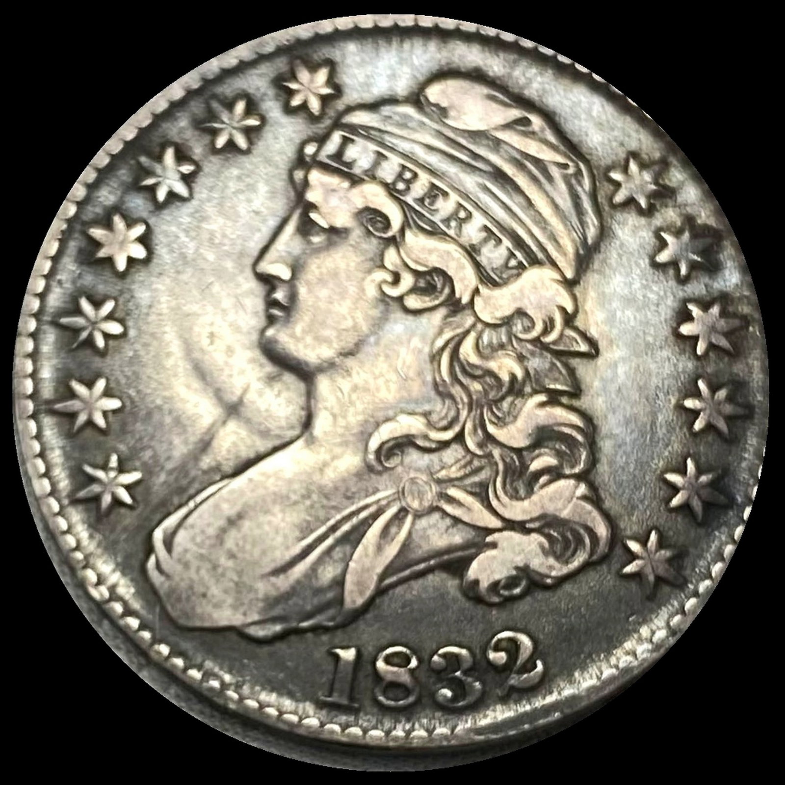 1832 Capped Bust Half Dollar ABOUT UNCIRCULATED: 1832 Capped Bust Half Dollar ABOUT UNCIRCULATED