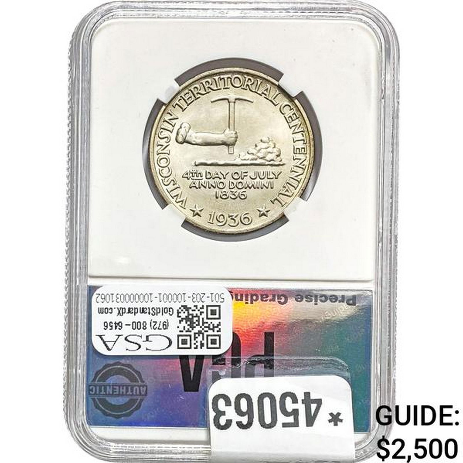 1936 Wisconsin Half Dollar PGA MS67 (1 of 2)