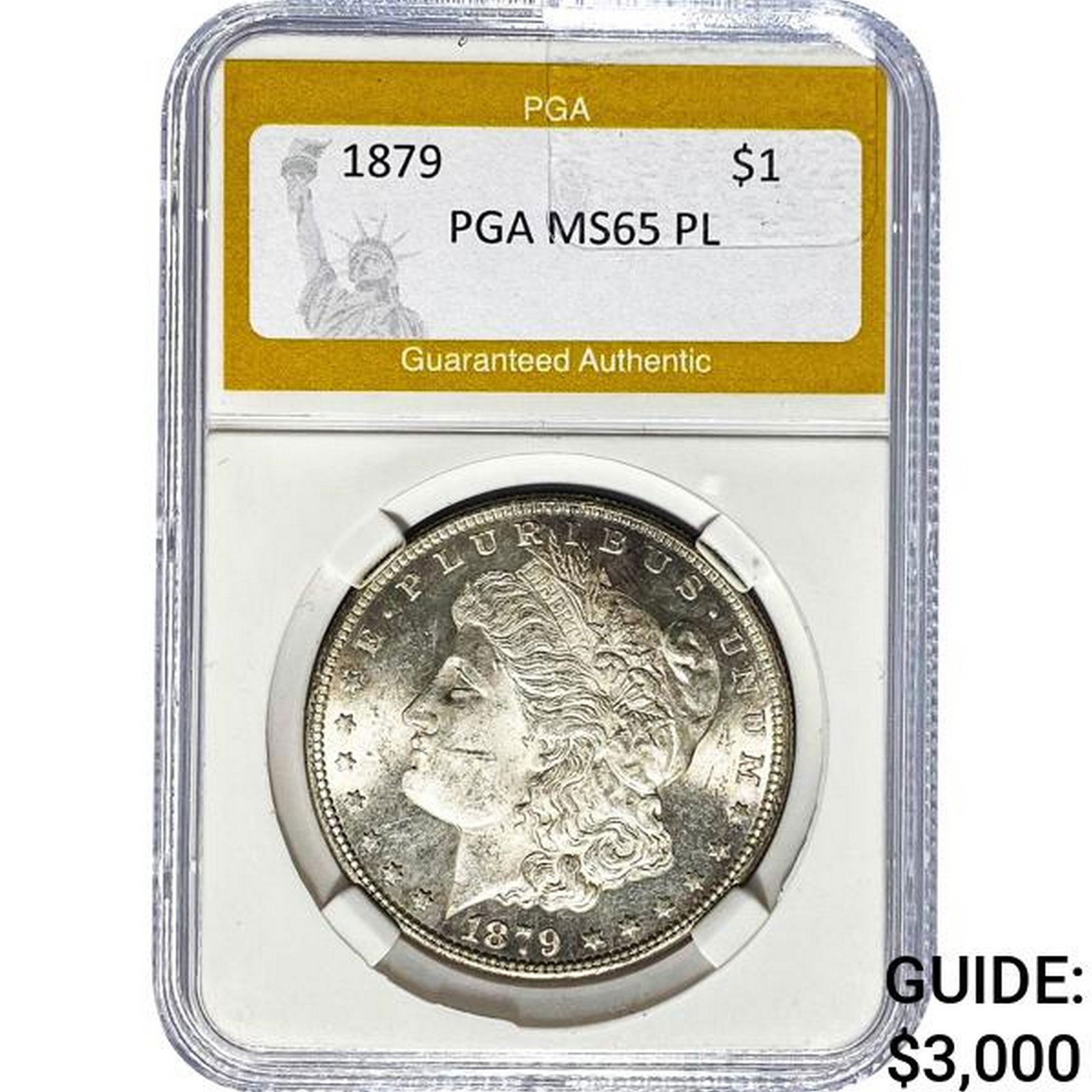1879-S Morgan Silver Dollar PGA MS65 PL (1 of 2)