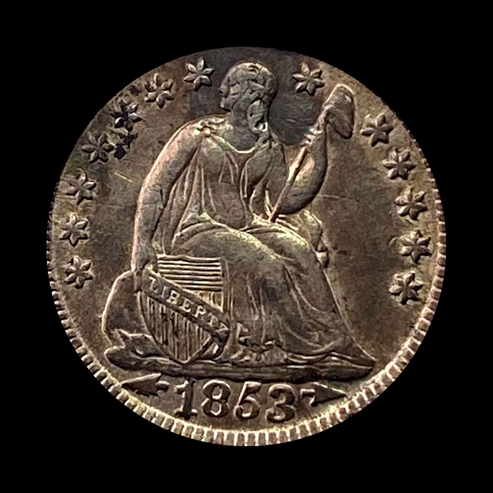 1853 Seated Liberty Half Dime HIGH GRADE (1 of 2)