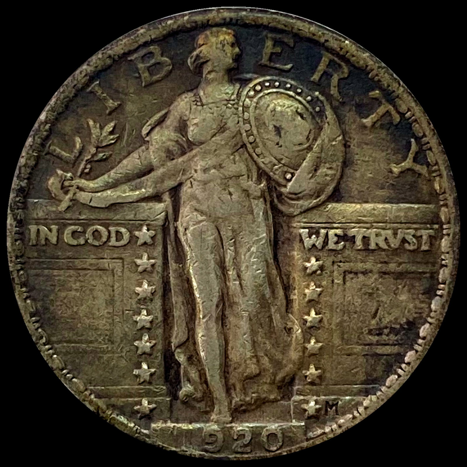 1920 Standing Liberty Quarter NEARLY UNCIRCULATED: 1920 Standing Liberty Quarter NEARLY UNCIRCULATED