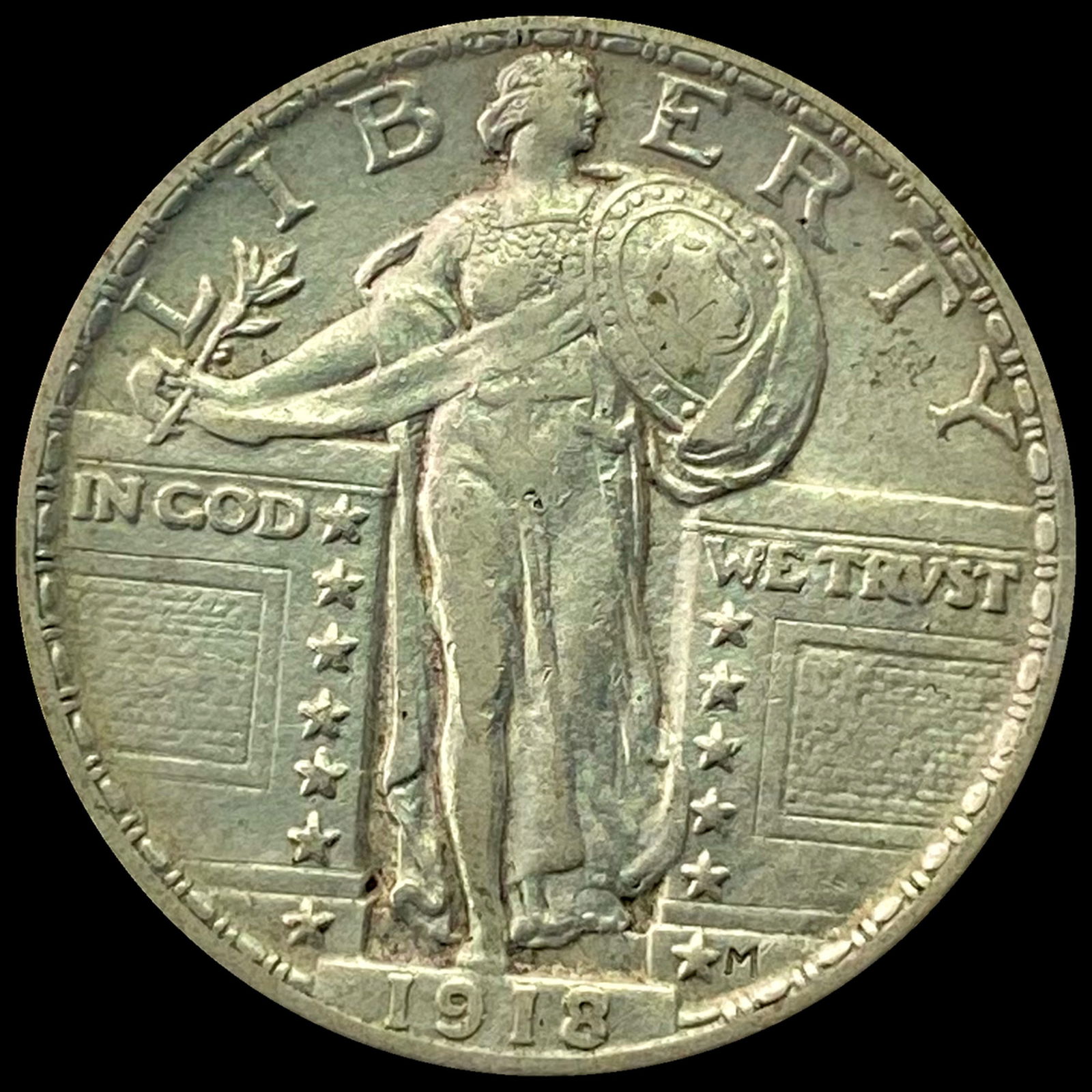 1918 Standing Liberty Quarter LIGHT CIRC (1 of 2)