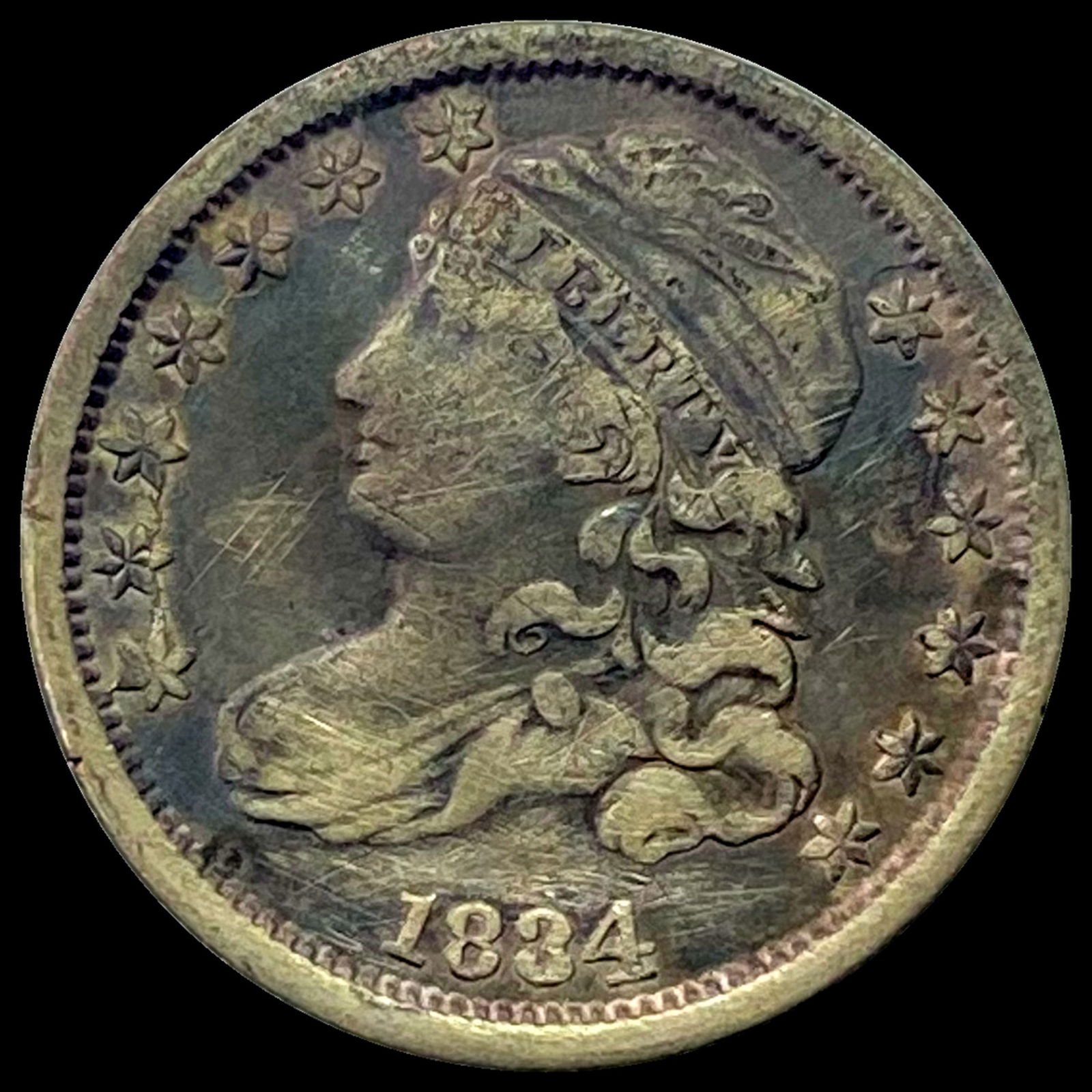 1834 Capped Bust Dime LIGHTLY CIRCULATED (1 of 2)