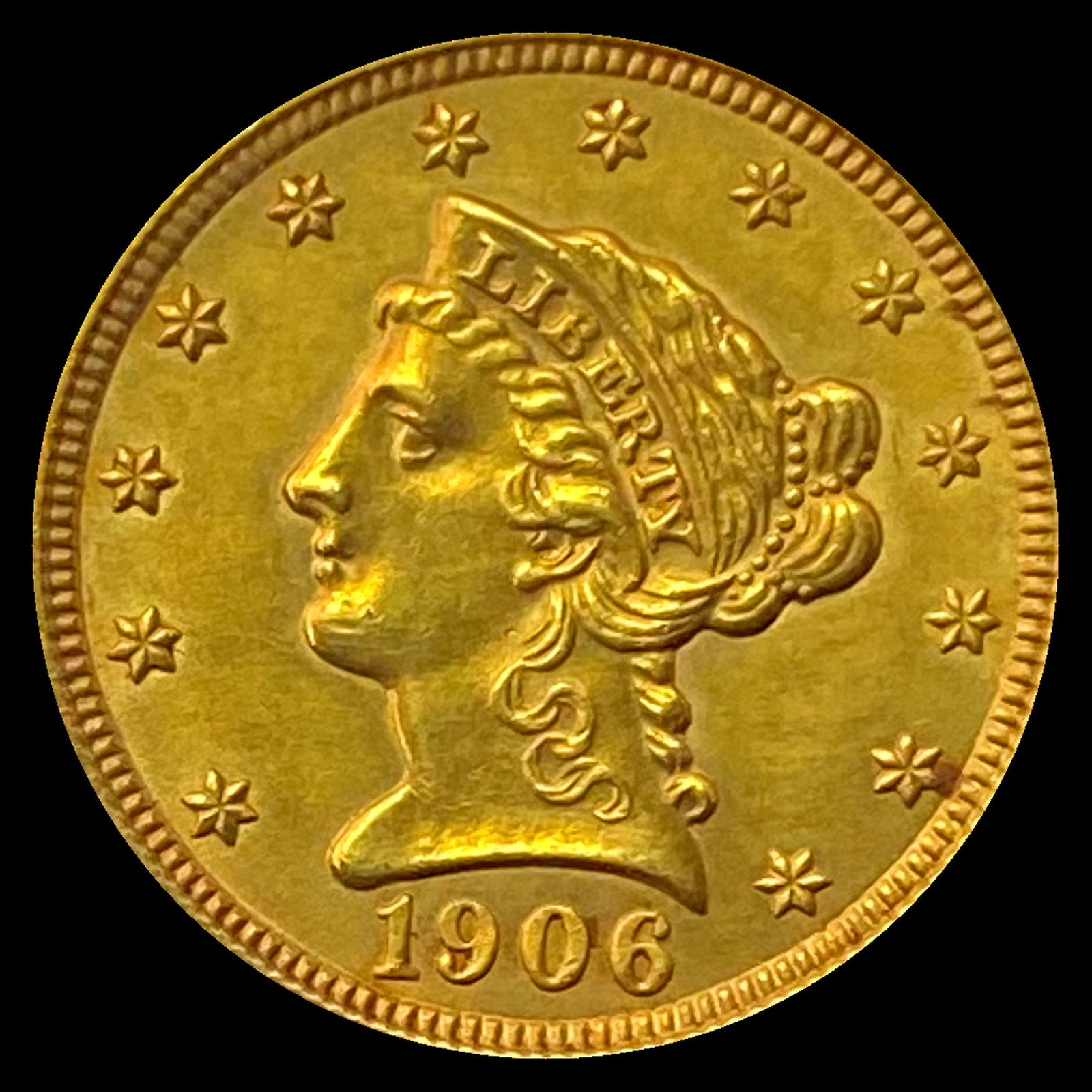 1906 Liberty Head Quarter Eagle $2.50 CHOICE AU (1 of 2)