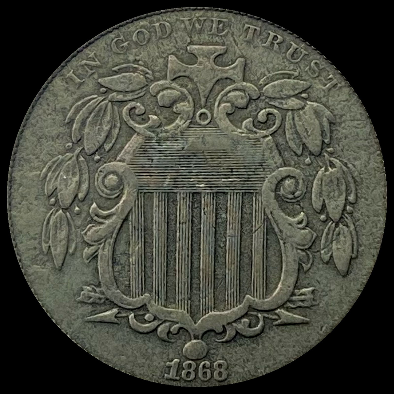 1868 Shield Nickel NICELY CIRCULATED (1 of 2)