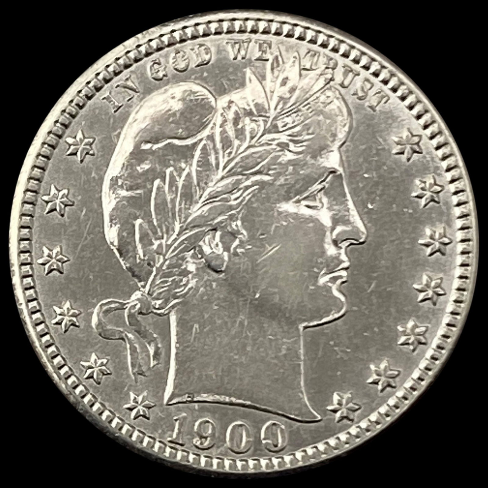 1900-S Barber Quarter CLOSELY UNCIRCULATED (1 of 2)