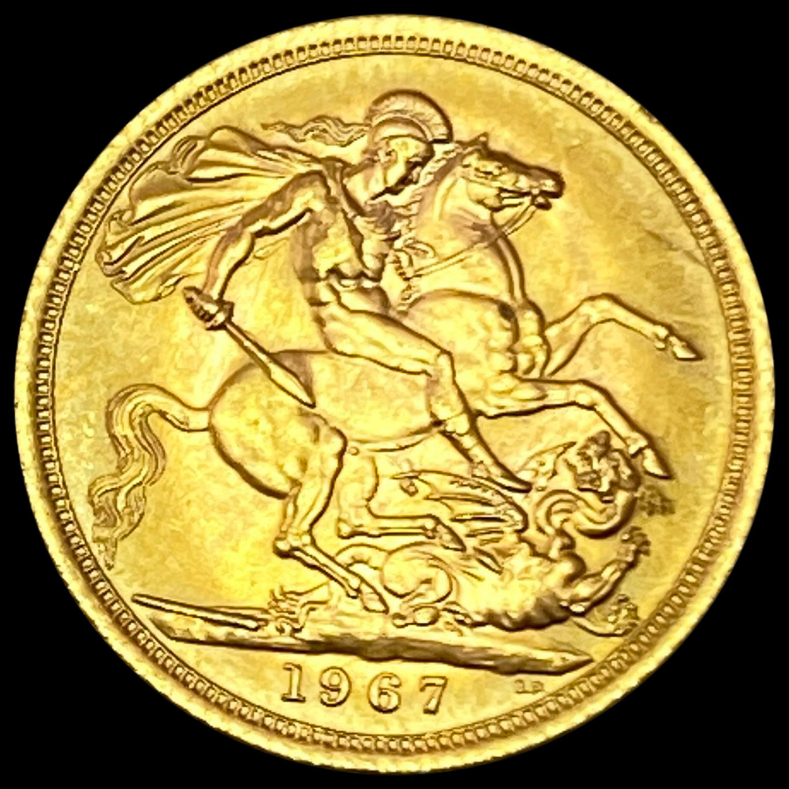 1967 British Gold Sovereign AGW.2355oz GEM BU: 1967 British Gold Sovereign AGW.2355oz GEM BU