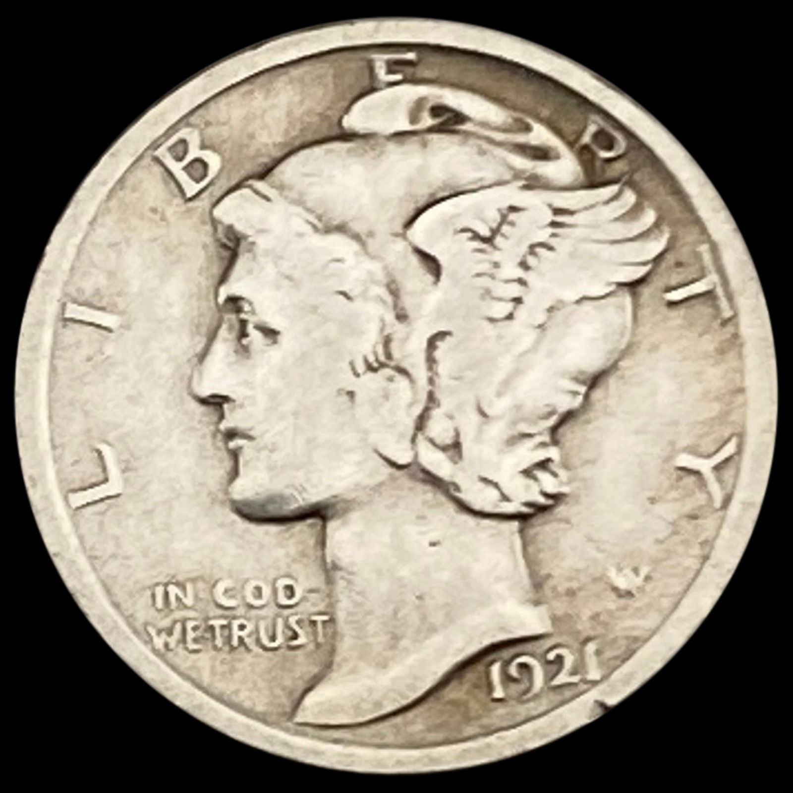 1921 Mercury Dime LIGHTLY CIRCULATED (1 of 2)