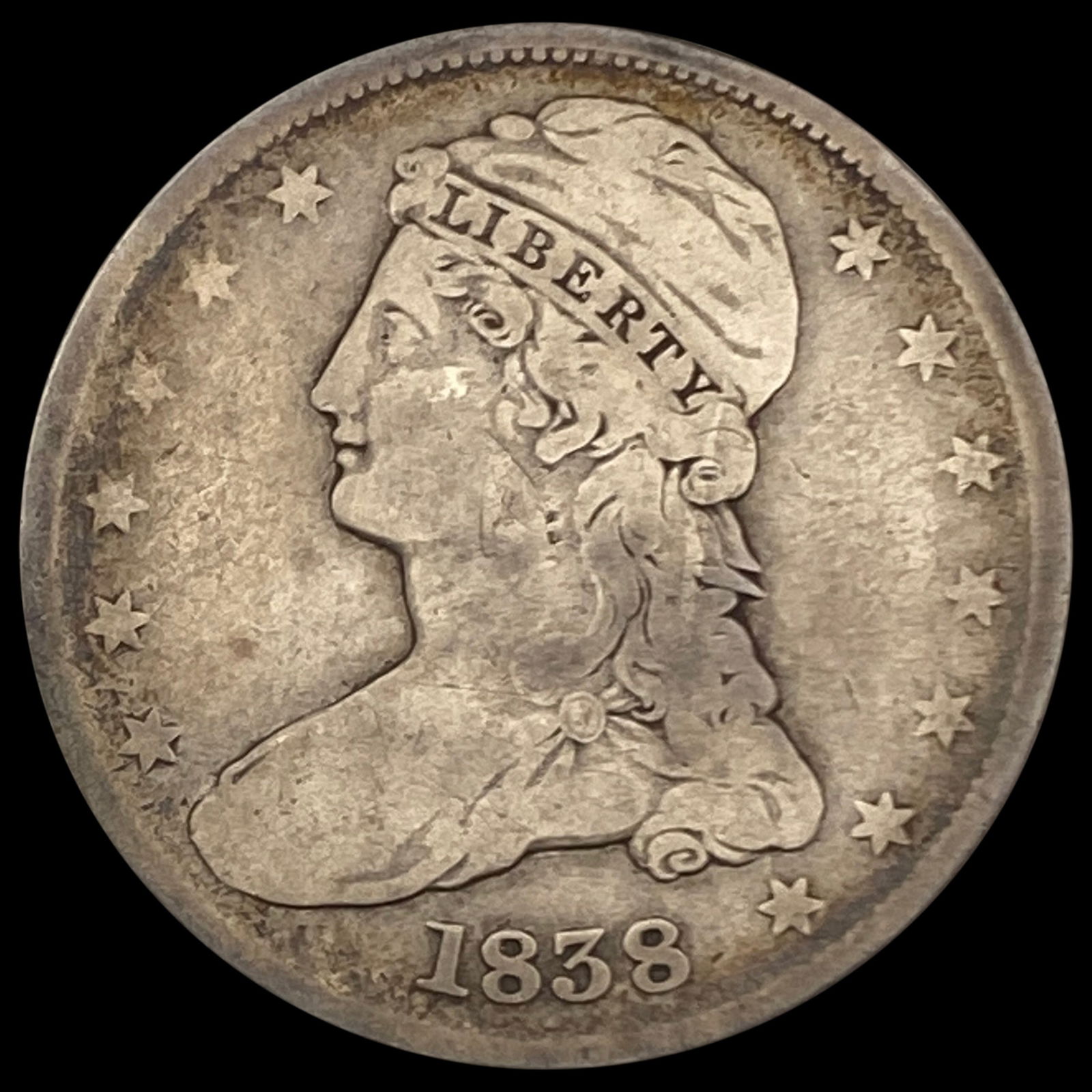 1838 Capped Bust Half Dollar NICELY CIRCULATED (1 of 2)