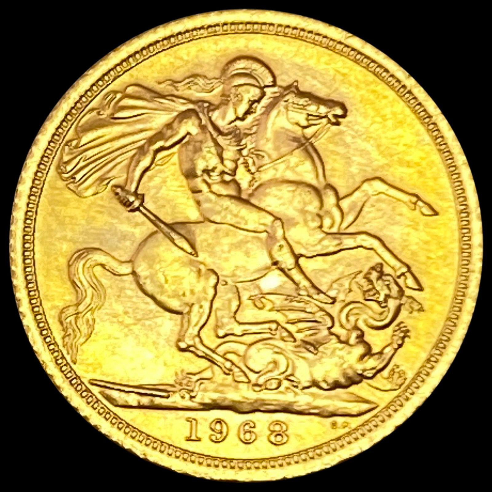 1968 UK Gold Sovereign AGW.2355oz GEM BU: 1968 UK Gold Sovereign AGW.2355oz GEM BU