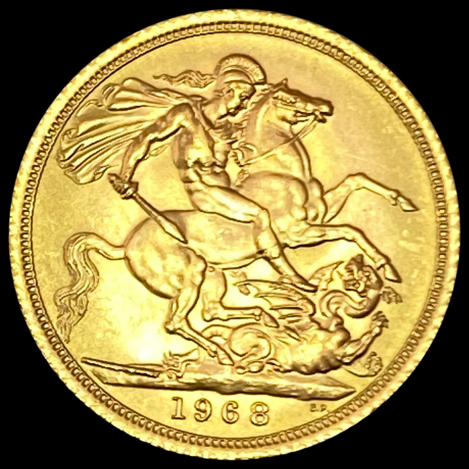 1968 UK Gold Sovereign AGW.2355oz GEM BU: 1968 UK Gold Sovereign AGW.2355oz GEM BU